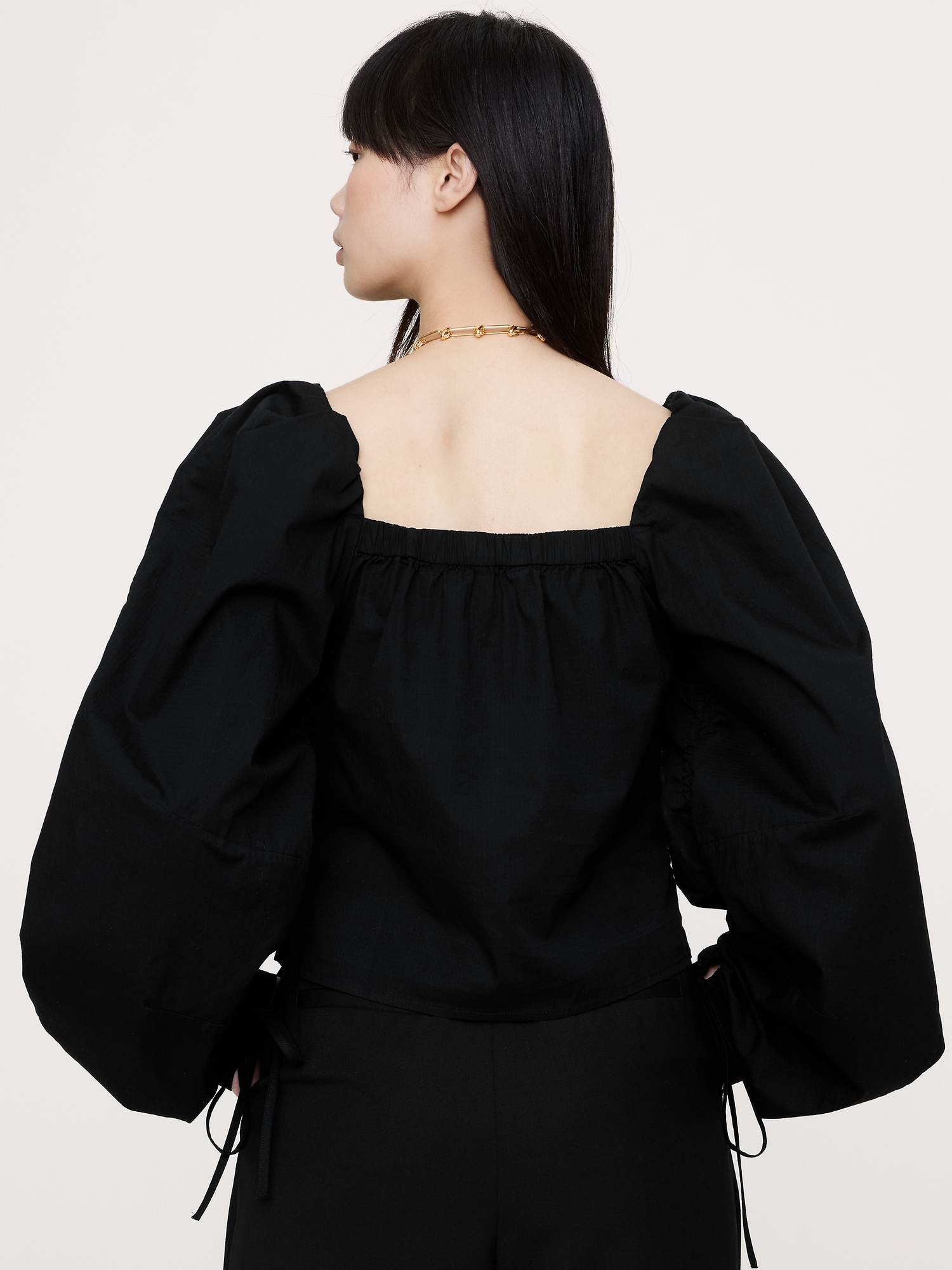 Image number 2 showing, Stretch-Cotton Square-Neck Top