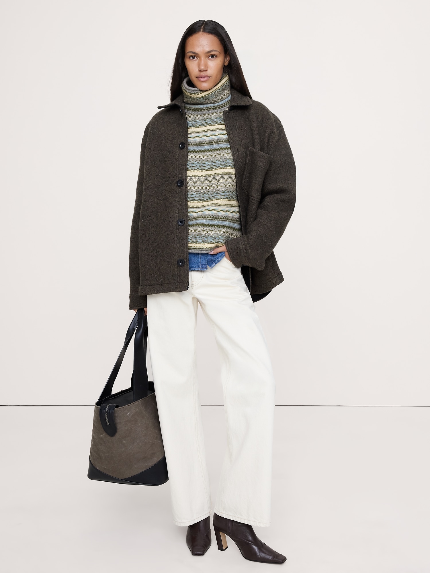 Image number 3 showing, Merino-Cashmere Fair Isle Sweater
