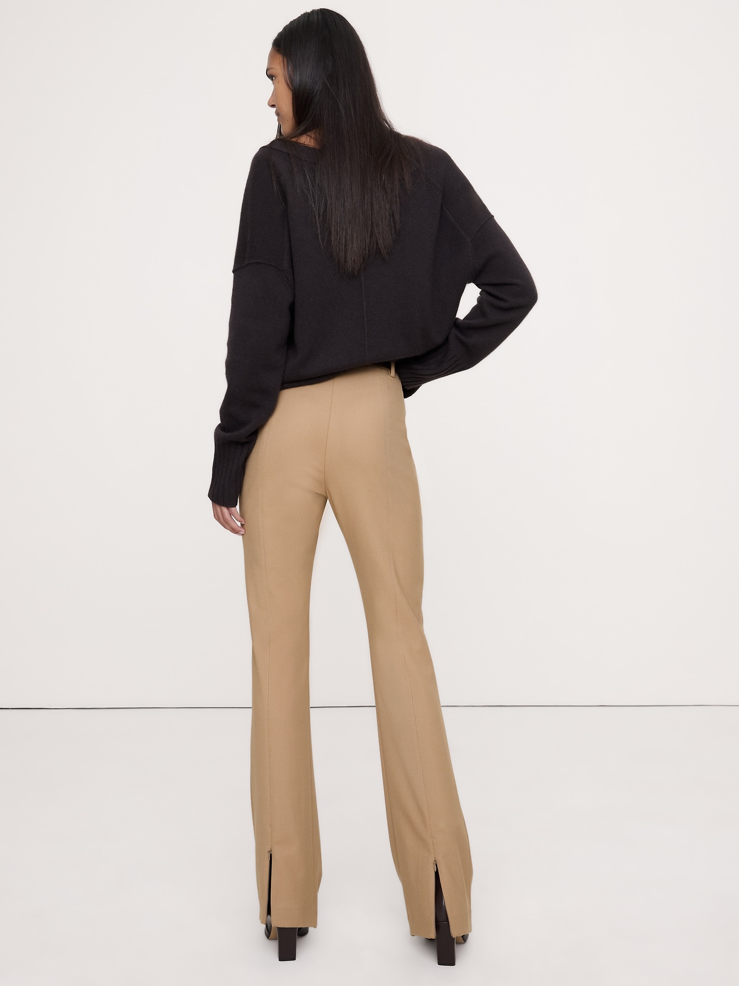 Image number 2 showing, High-Rise Skinny Puddle Flannel Pant