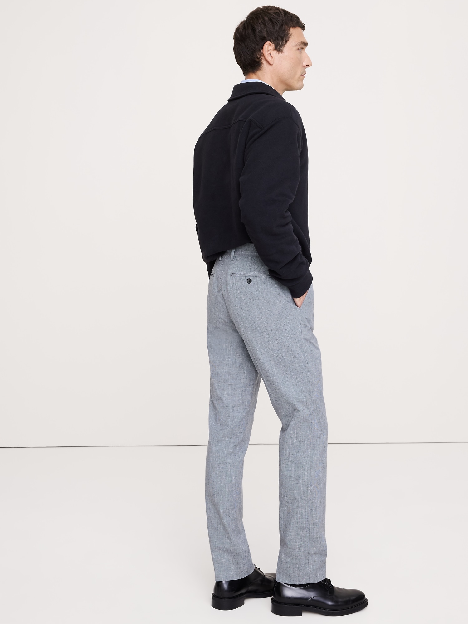 L'image numéro 3 présente Pantalon habillé infroissable à coupe étroite