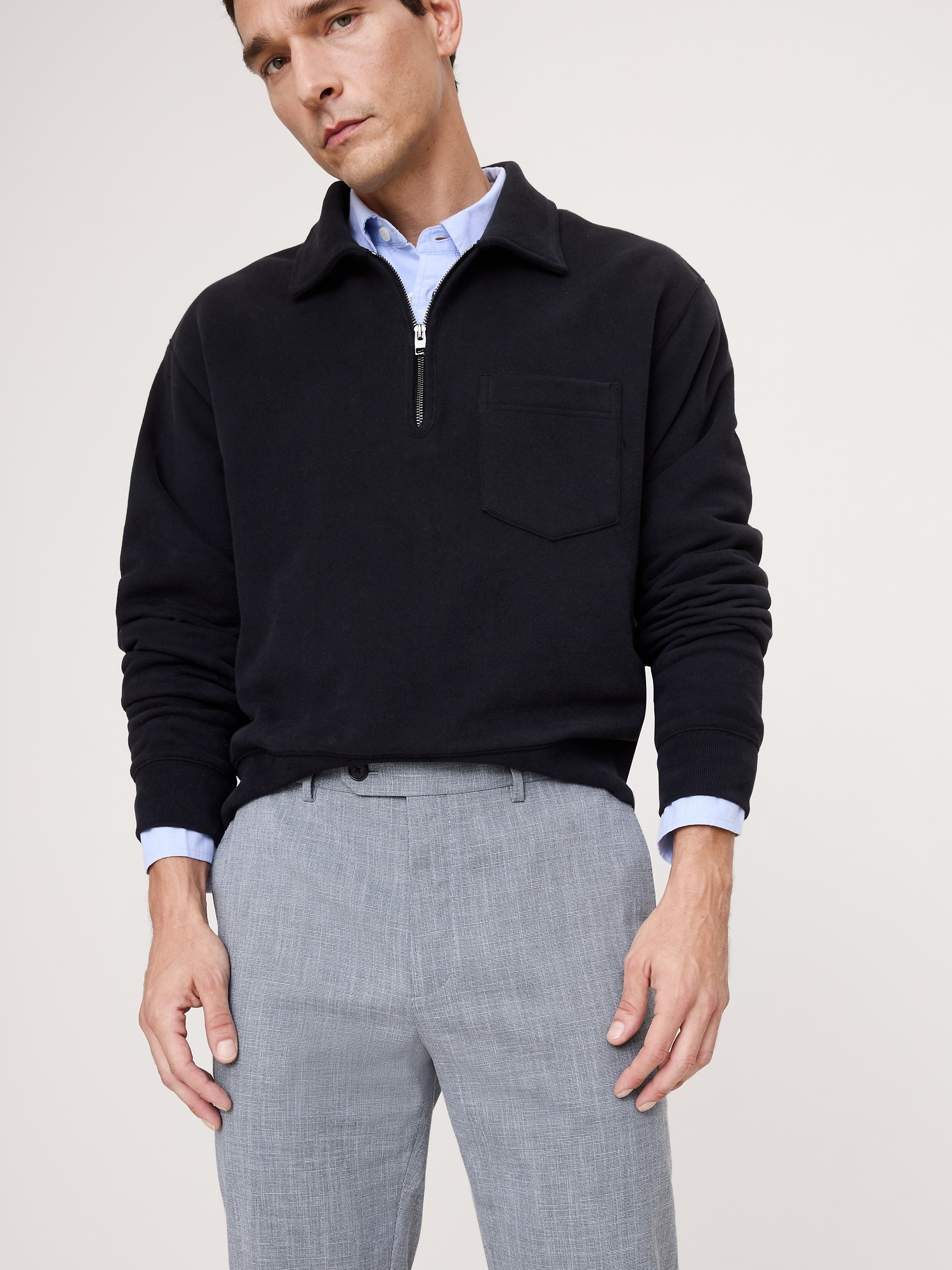 L'image numéro 4 présente Pantalon habillé infroissable à coupe étroite