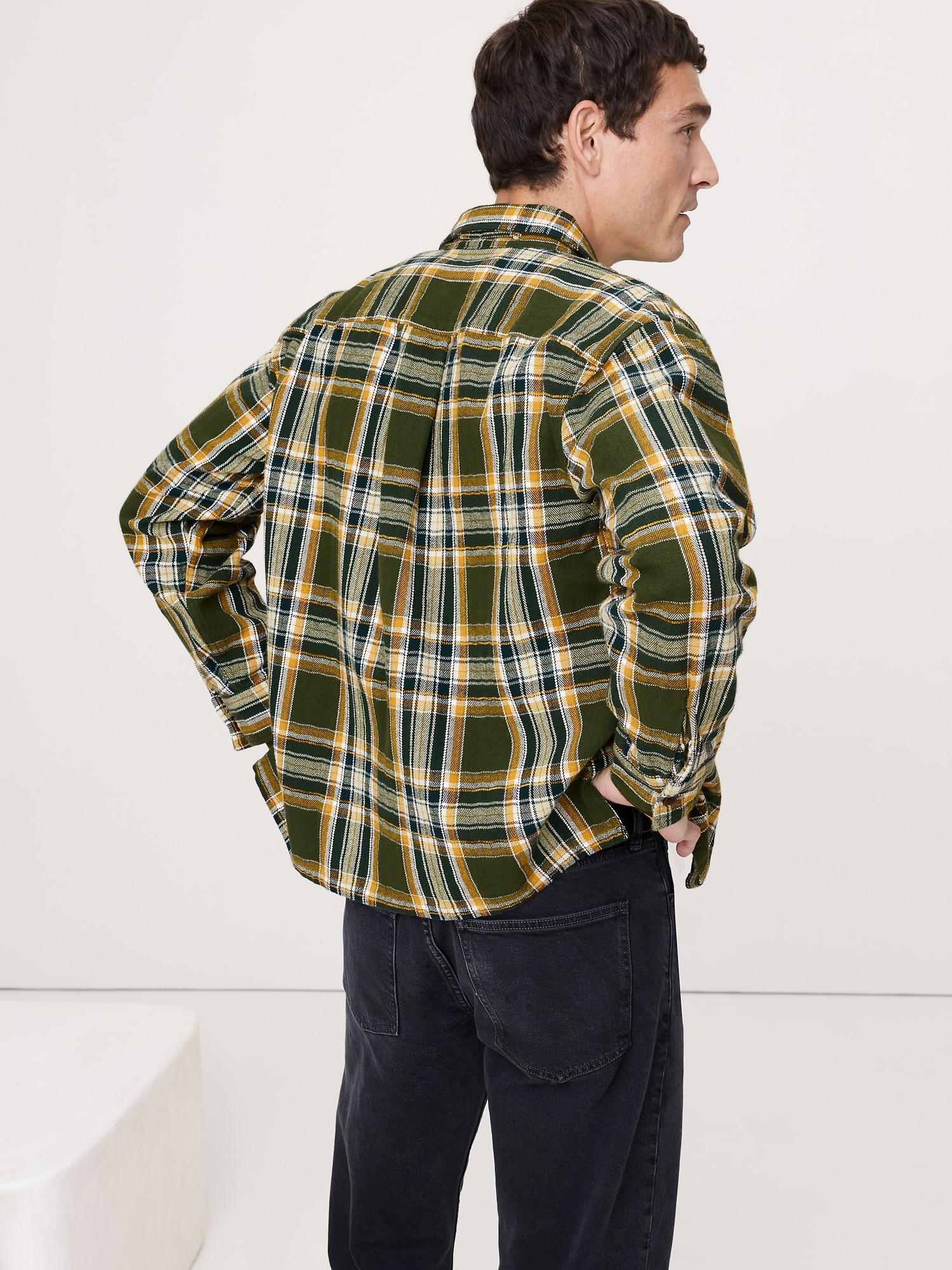 Image number 3 showing, Relaxed-Fit Flannel & Chenille Overshirt