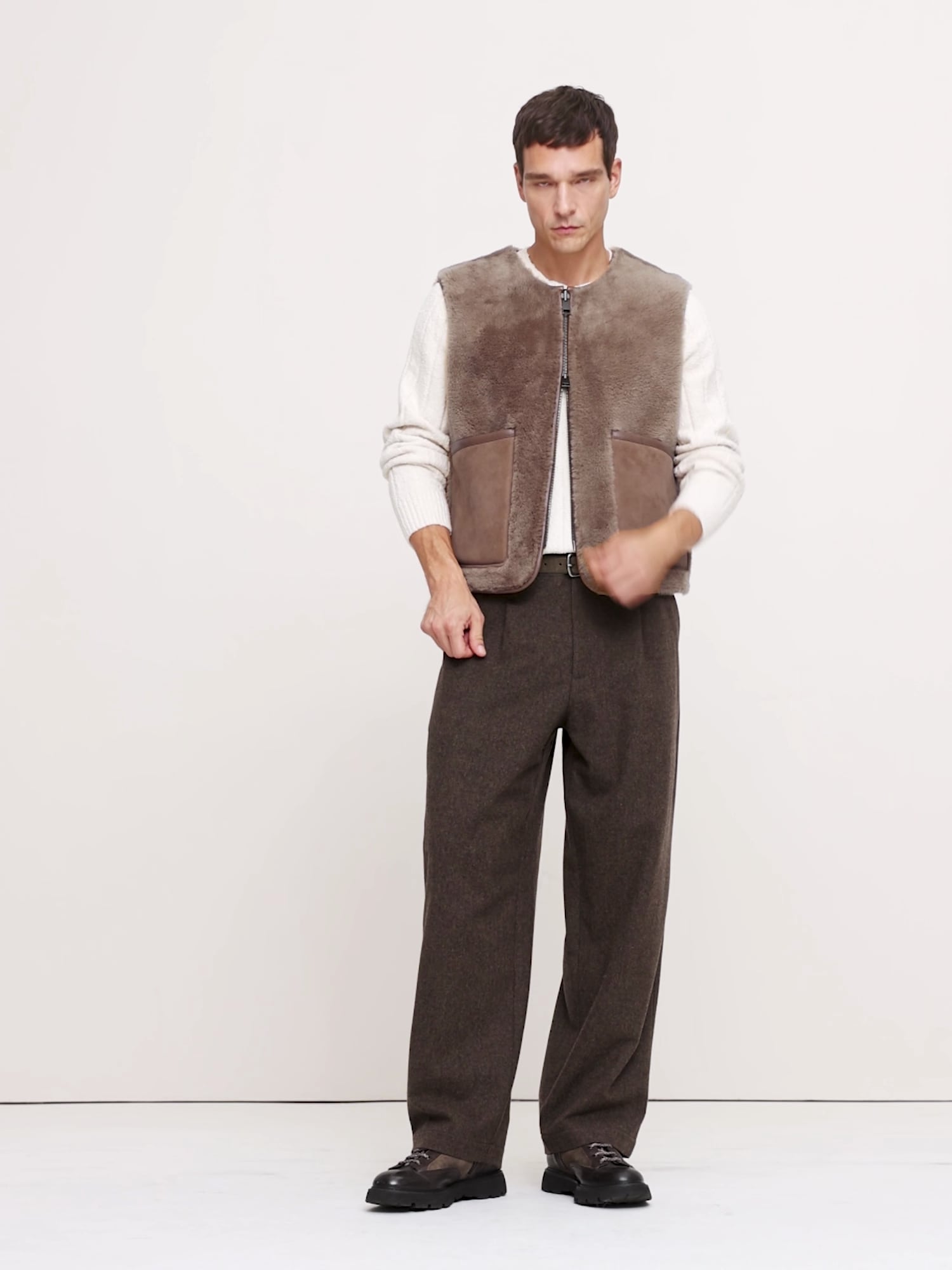 Reversible Shearling Vest | Banana Republic