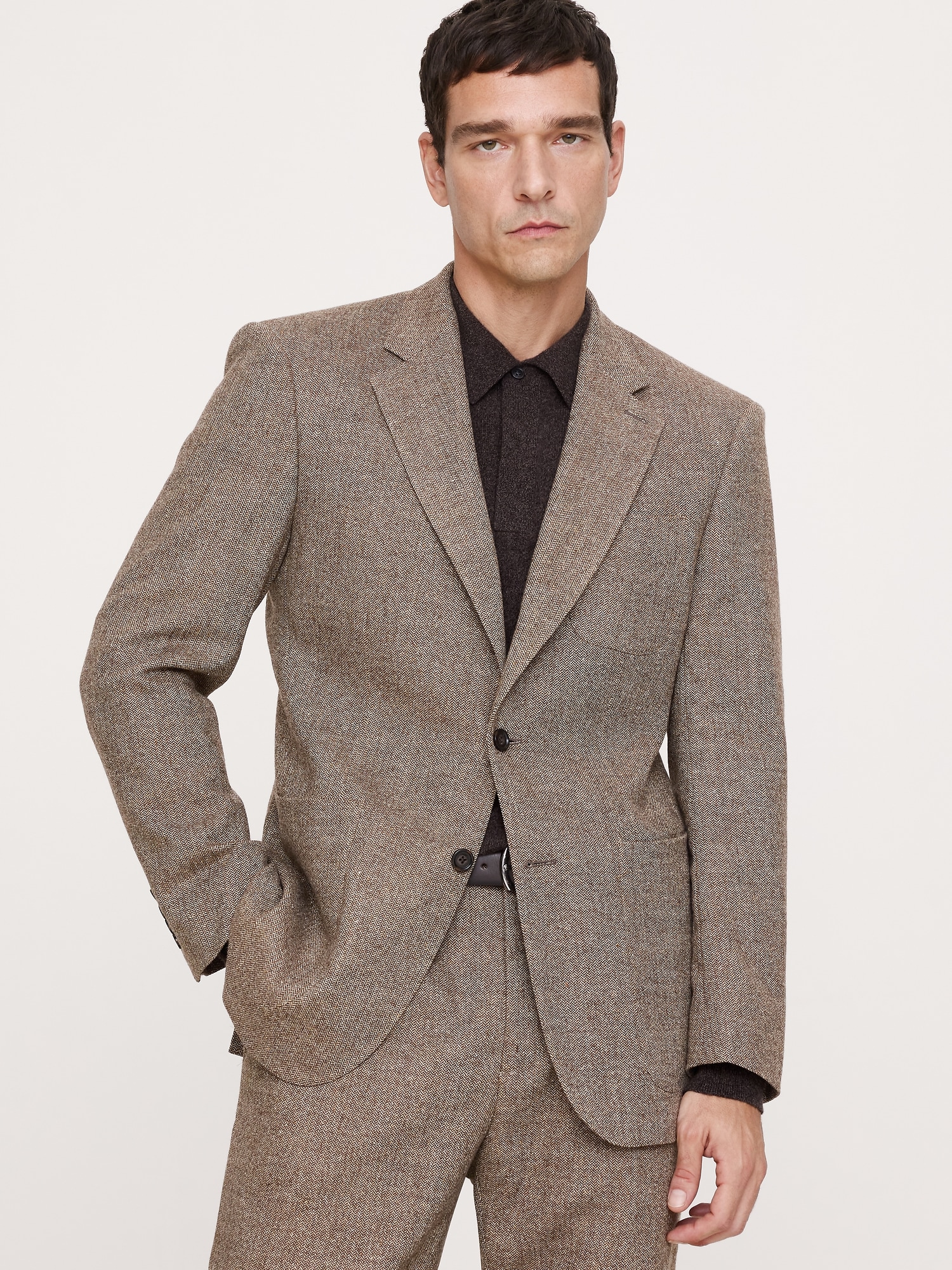 Veste de complet en mélange de laine italienne