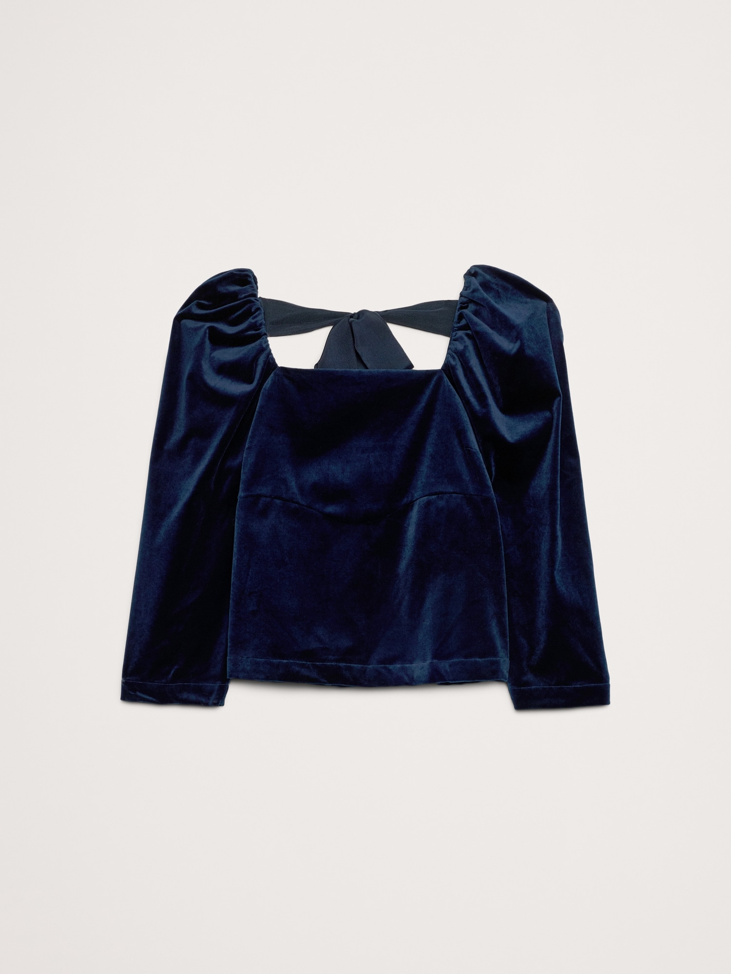 Image number 5 showing, Cotton Velvet Puff-Sleeve Top