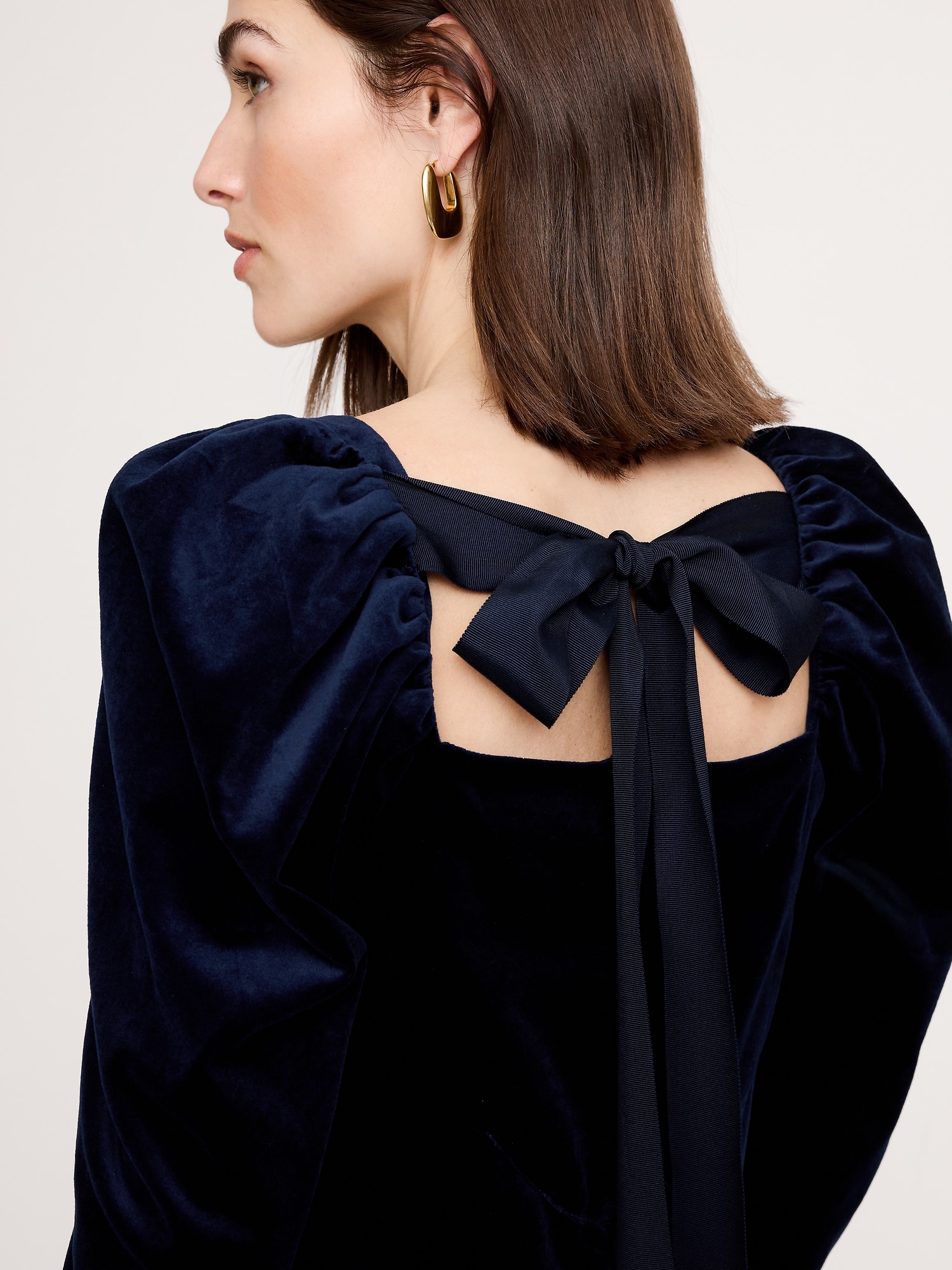 Image number 4 showing, Cotton Velvet Puff-Sleeve Top