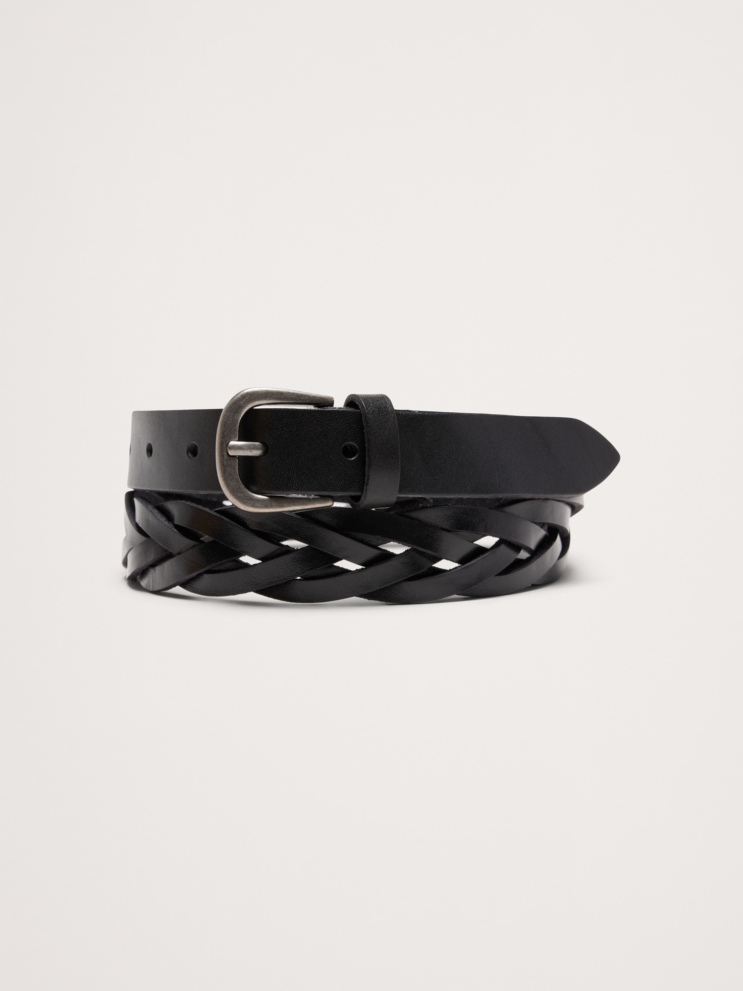 Ceinture en cuir tressé