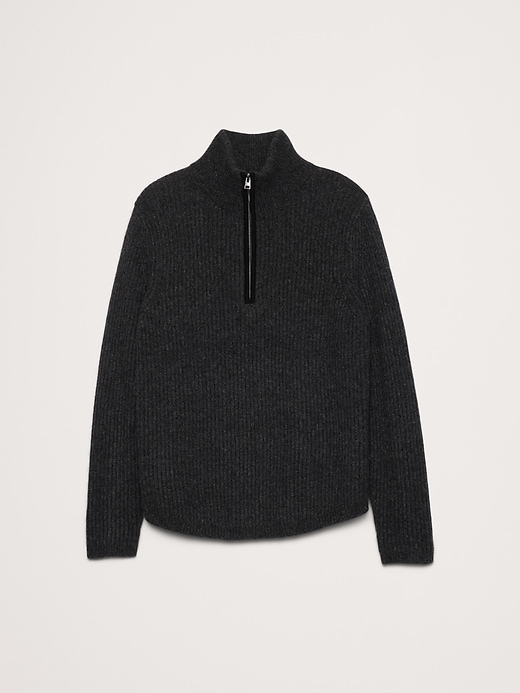 Alpaca-Wool Blend Quarter-Zip Sweater | Banana Republic