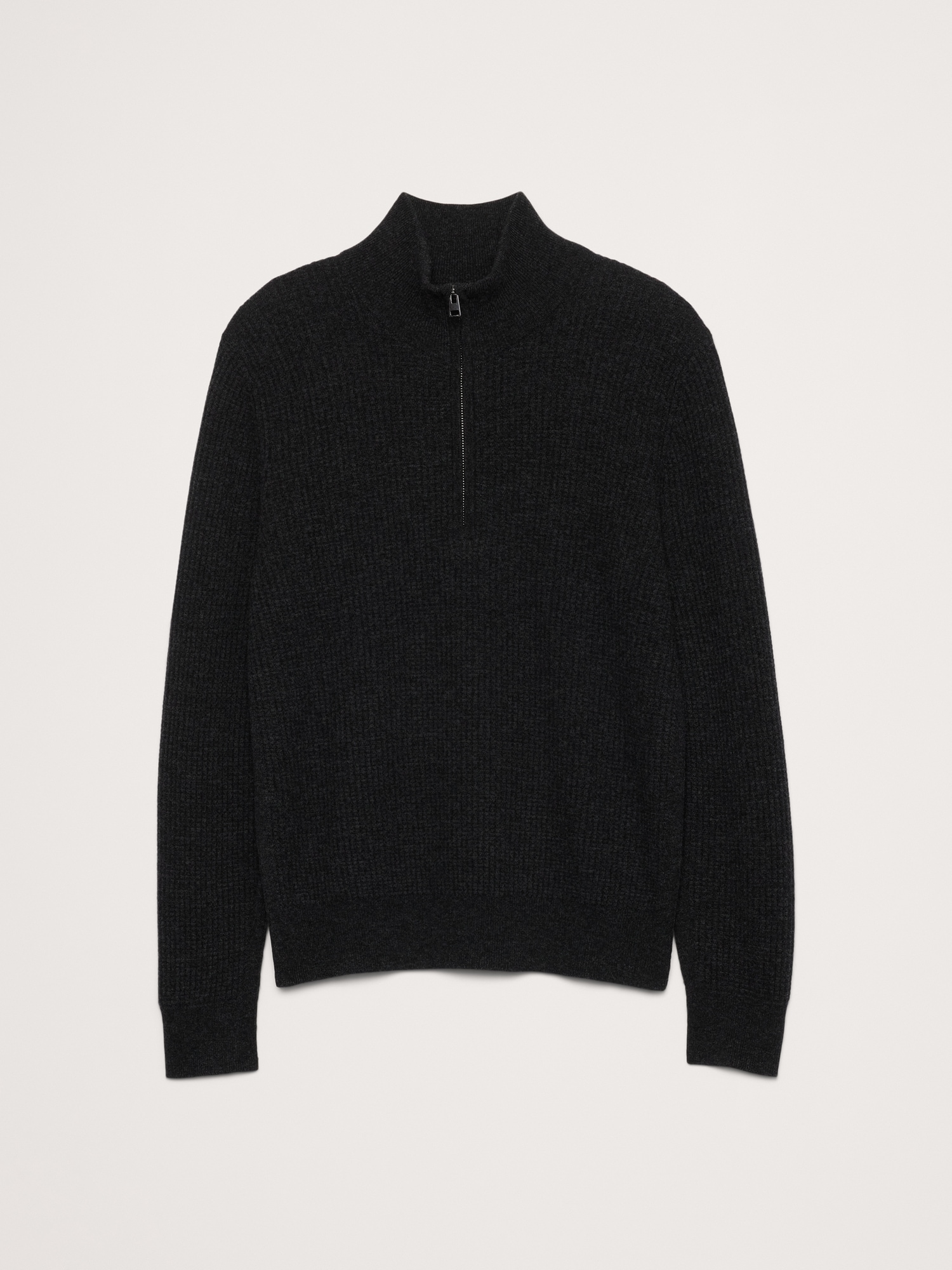Image number 5 showing, Italian Merino-Cashmere Half-Zip Sweater
