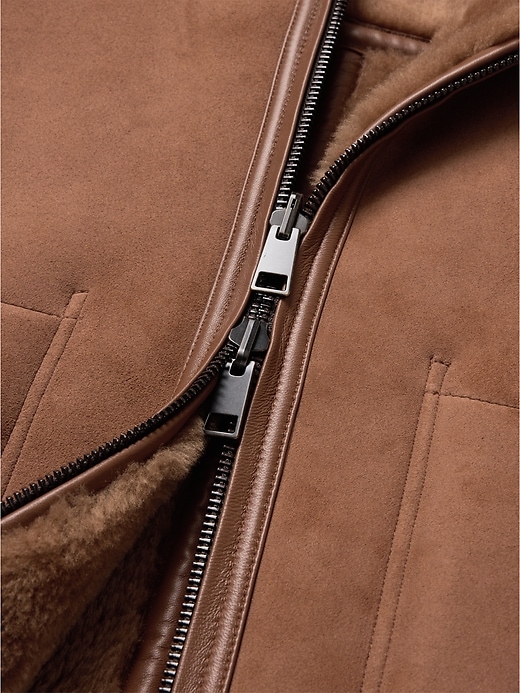 Reversible Shearling Vest | Banana Republic