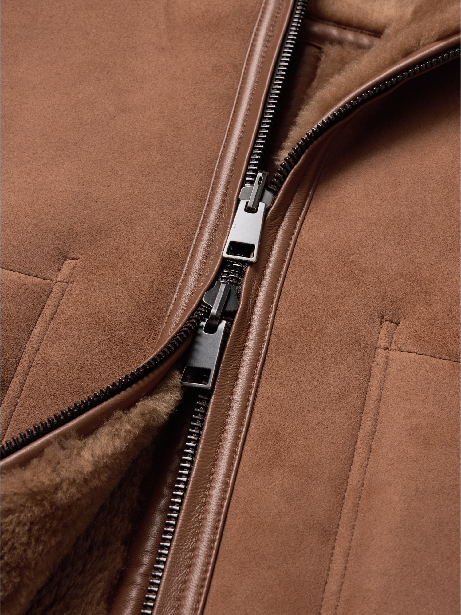 Image number 7 showing, Reversible Shearling Vest