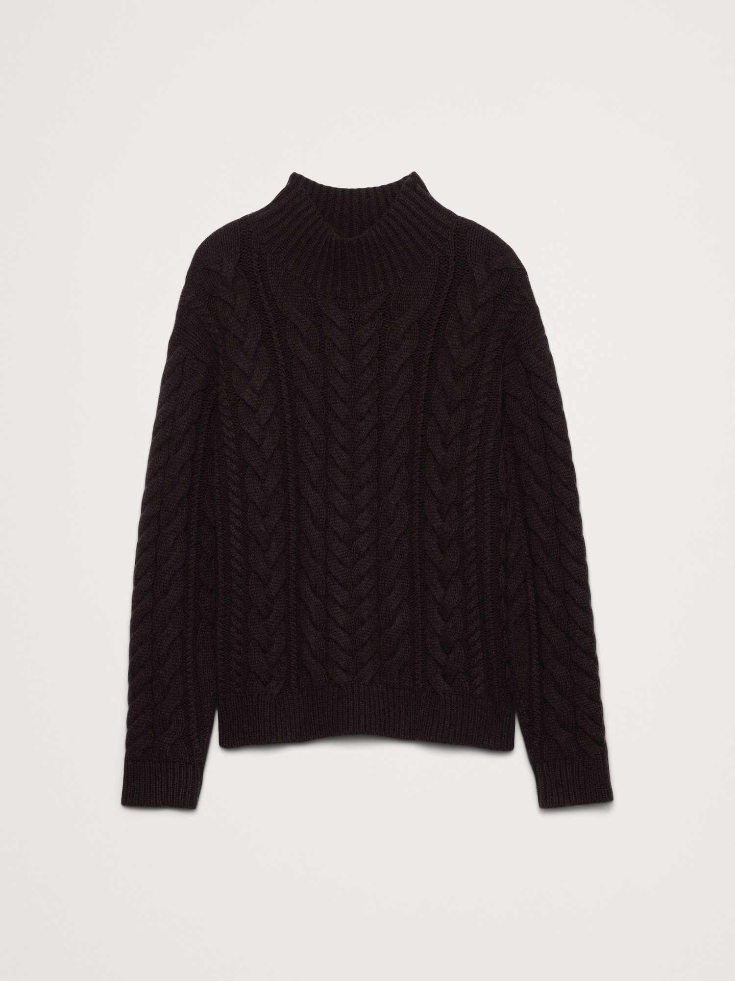 Italian Merino-Blend Mock-Neck Sweater
