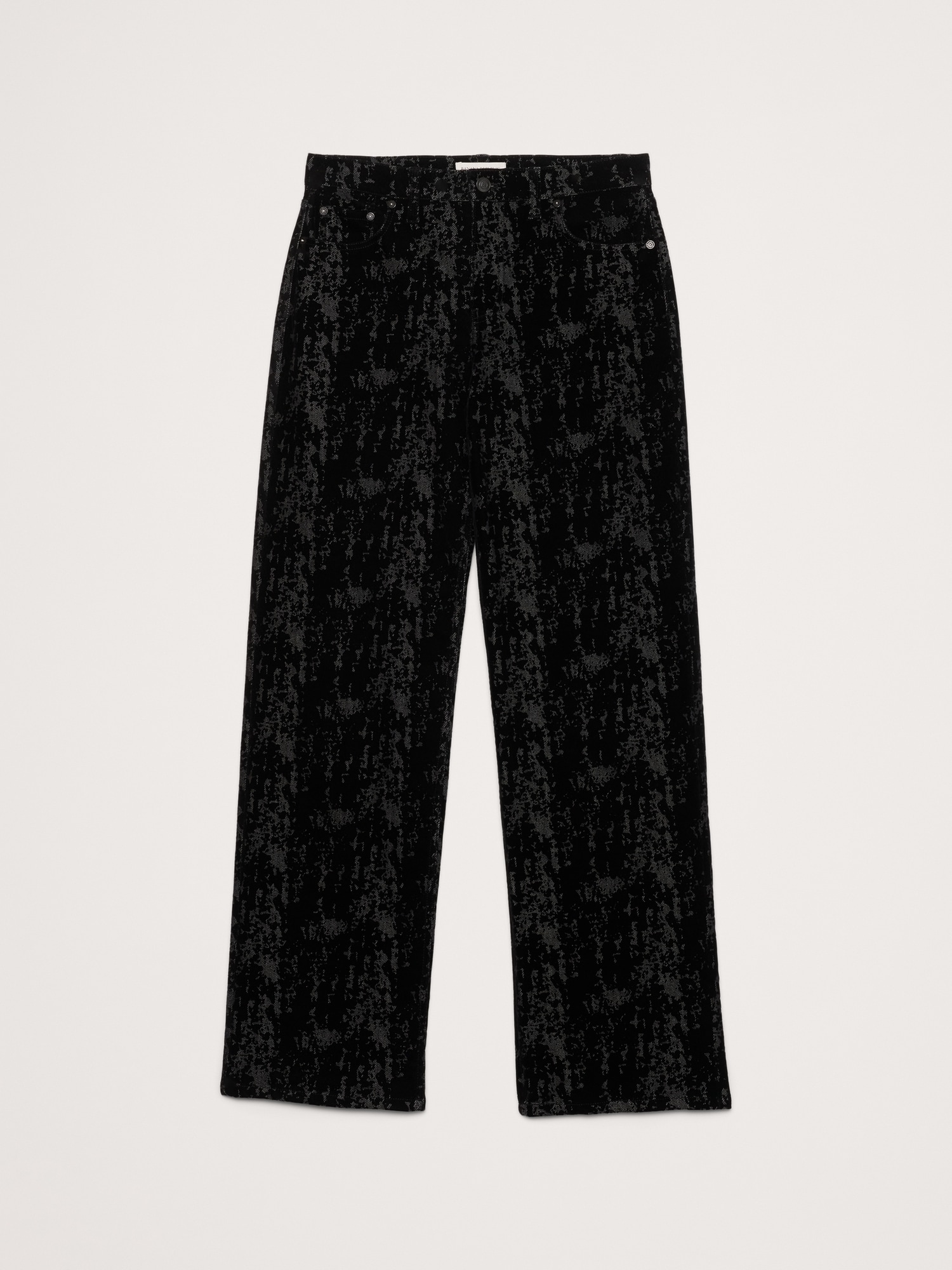 Mid-Rise 90S Loose Flocked Jean