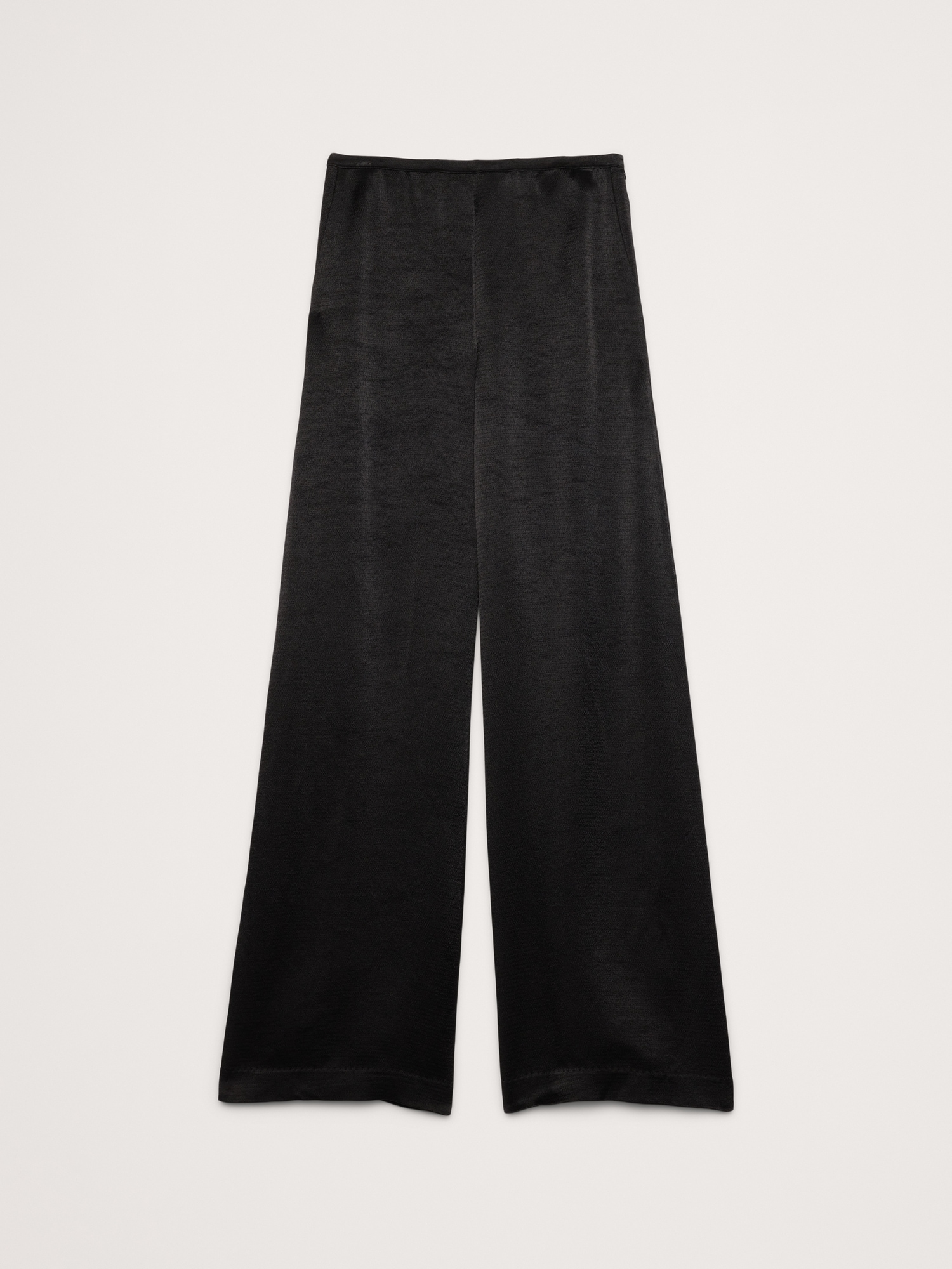 Image number 8 showing, High-Rise Wide-Leg Hammered Satin Palazzo Pant