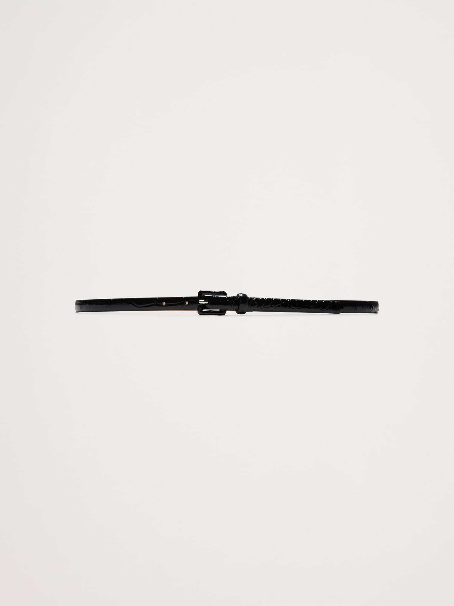 Image number 2 showing, Embossed Leather Skinny Belt