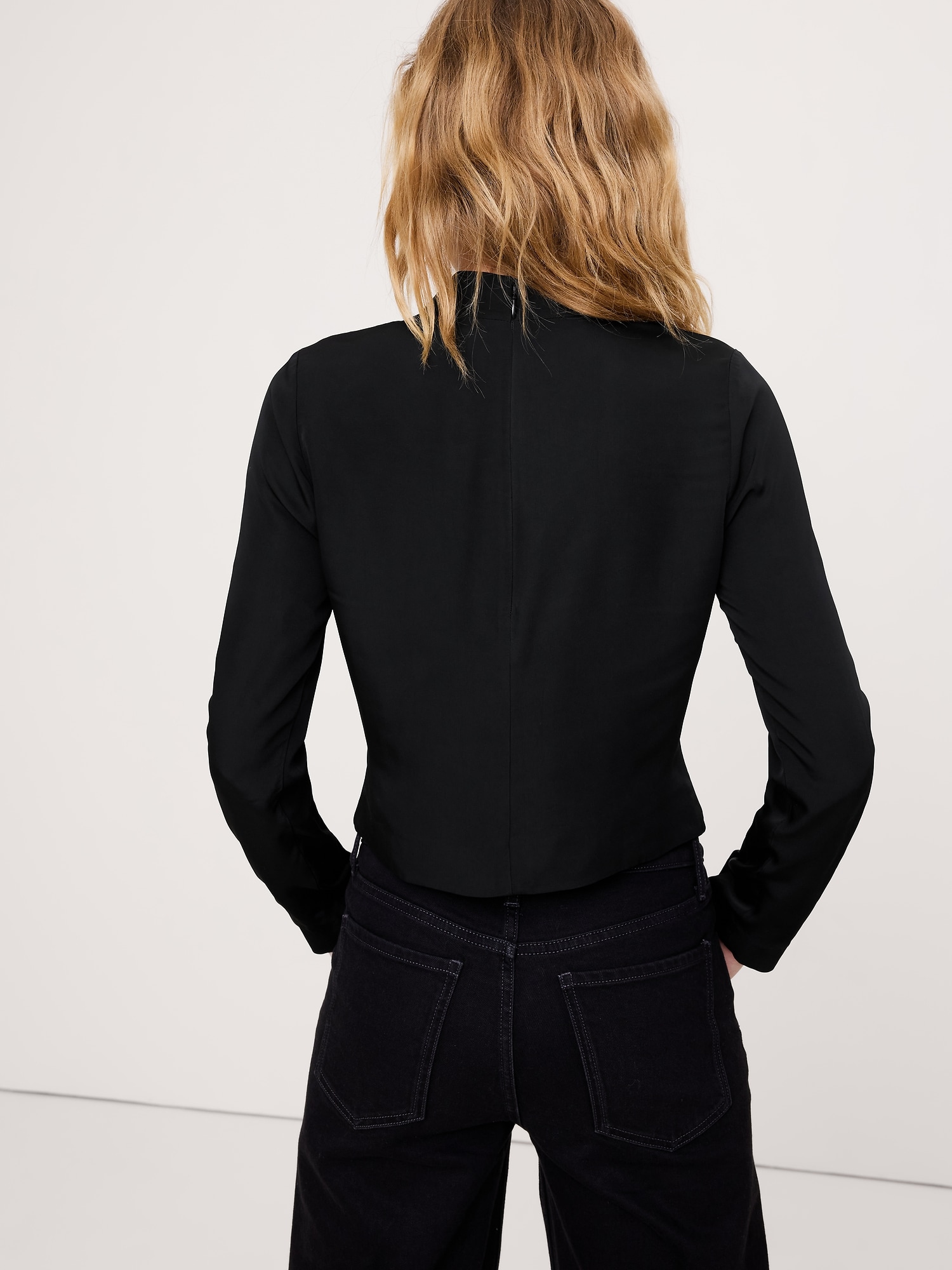 Image number 3 showing, Drapey Mock-Neck Top