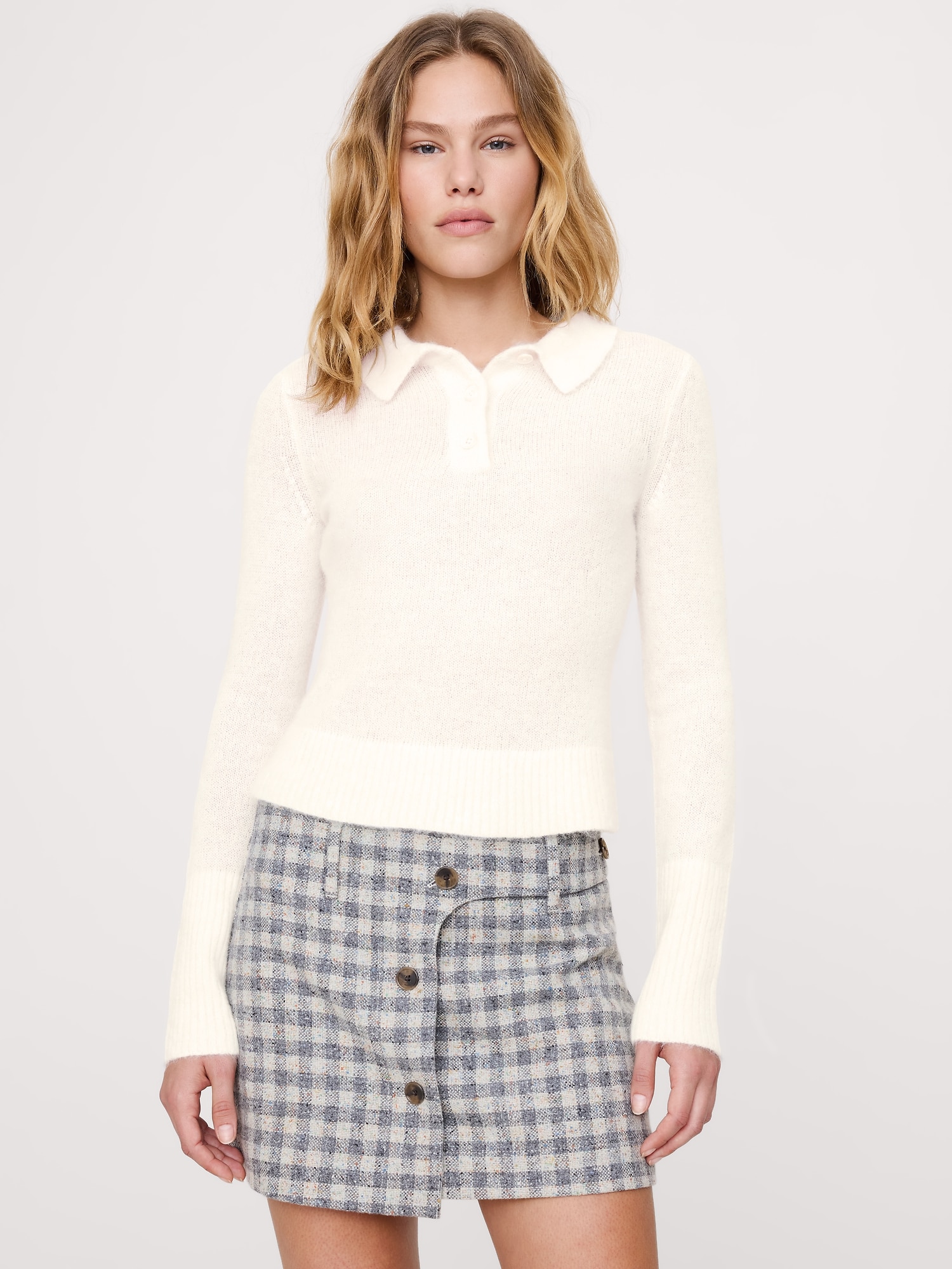 Image number 1 showing, Italian Alpaca-Wool Sweater Polo