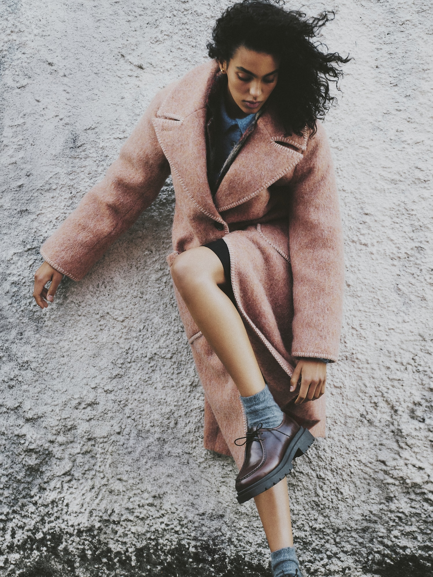 Image number 8 showing, Fuzzy Italian Wool-Blend Top Coat