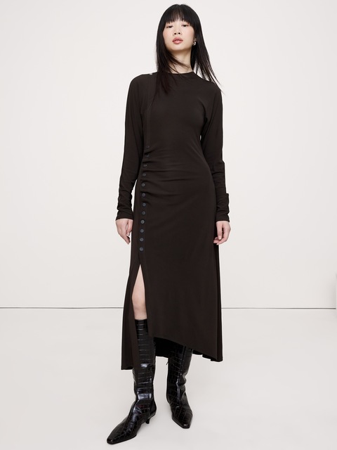 ROBE MI-LONGUE EN JERSEY MAT