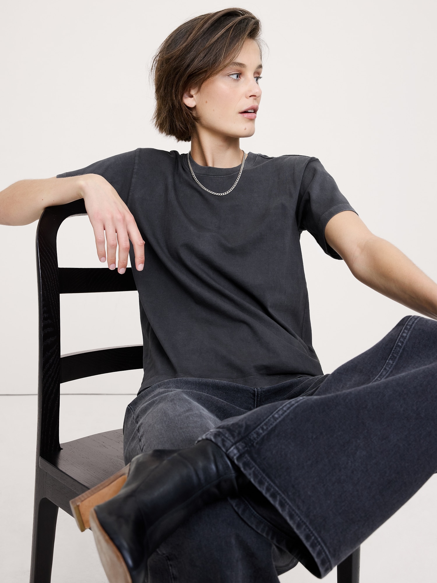 Image number 3 showing, Vintage Cotton Boyfriend T-Shirt