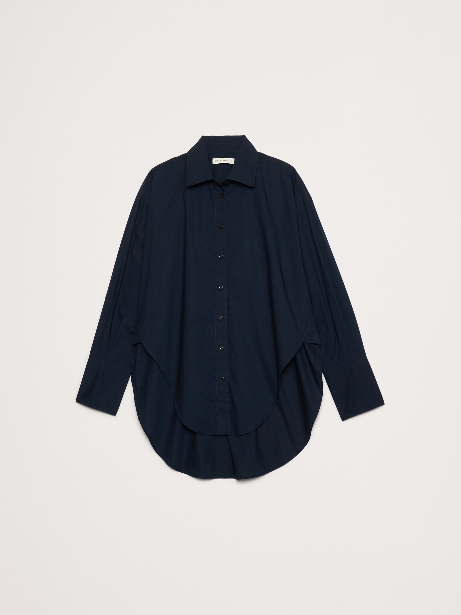 Image number 8 showing, Cotton Poplin Curve-Hem Shirt