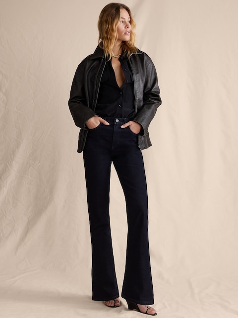 JEAN SEMI-ÉVASÉ À TAILLE HAUTE