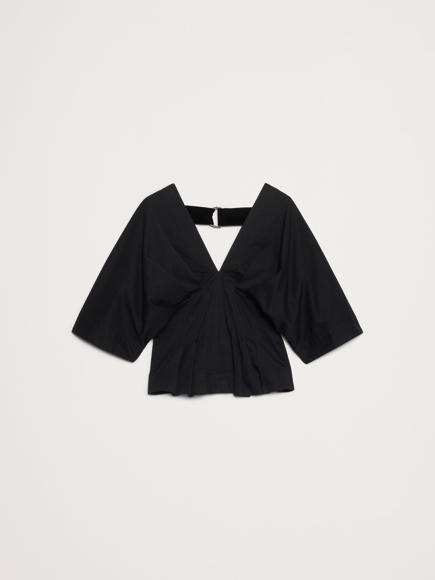 Image number 4 showing, Stretch-Cotton Pleated Top