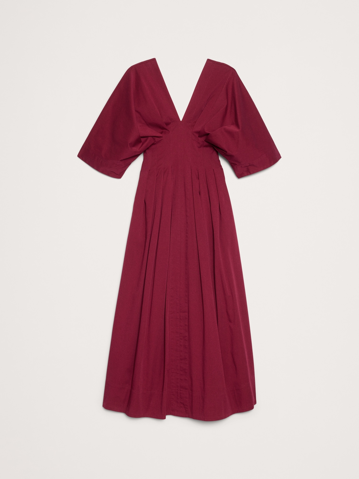 L'image numéro 8 présente Robe longue à plis en coton extensible