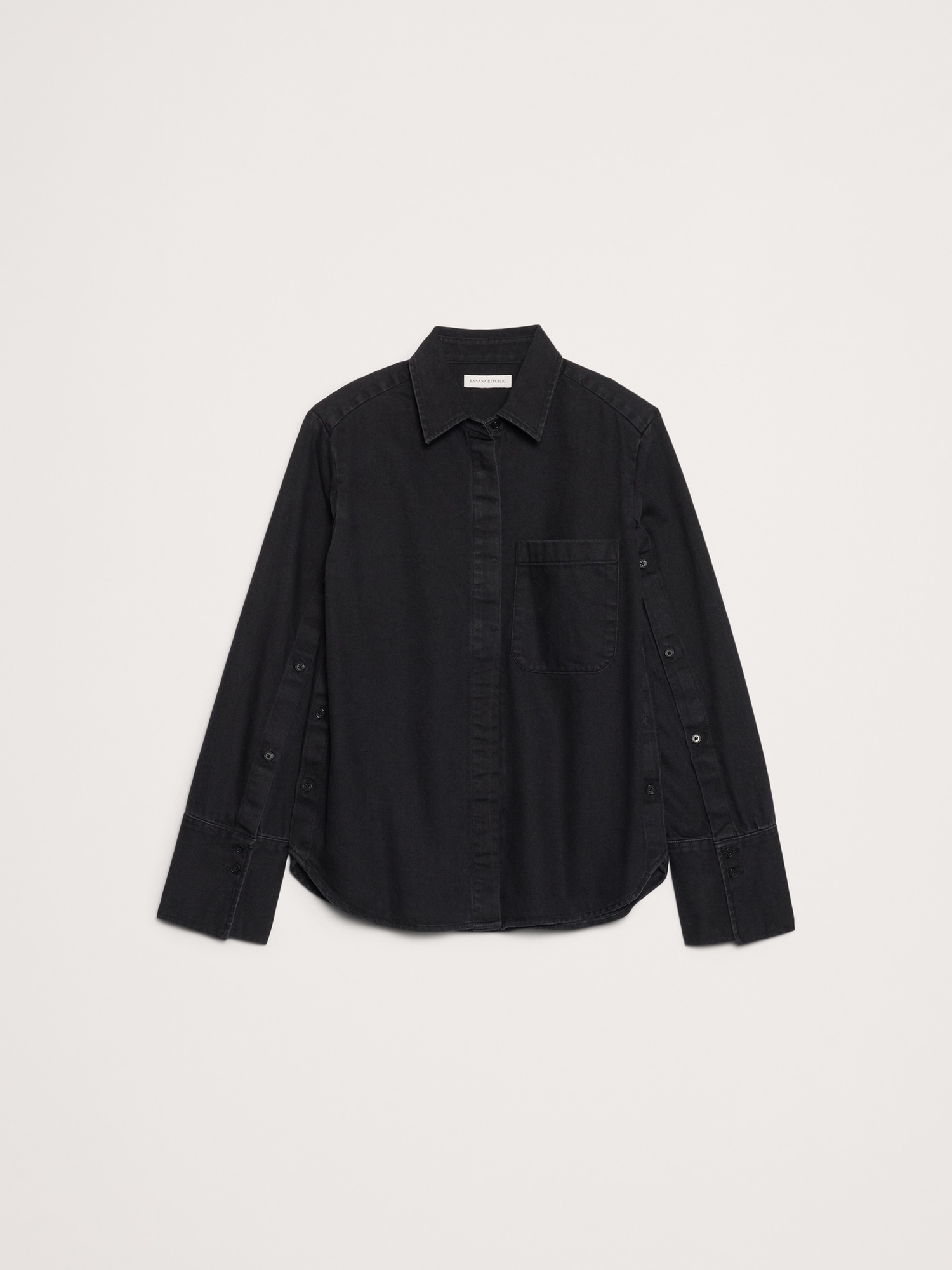 L'image numéro 5 présente Chemise en denim à manches boutonnées