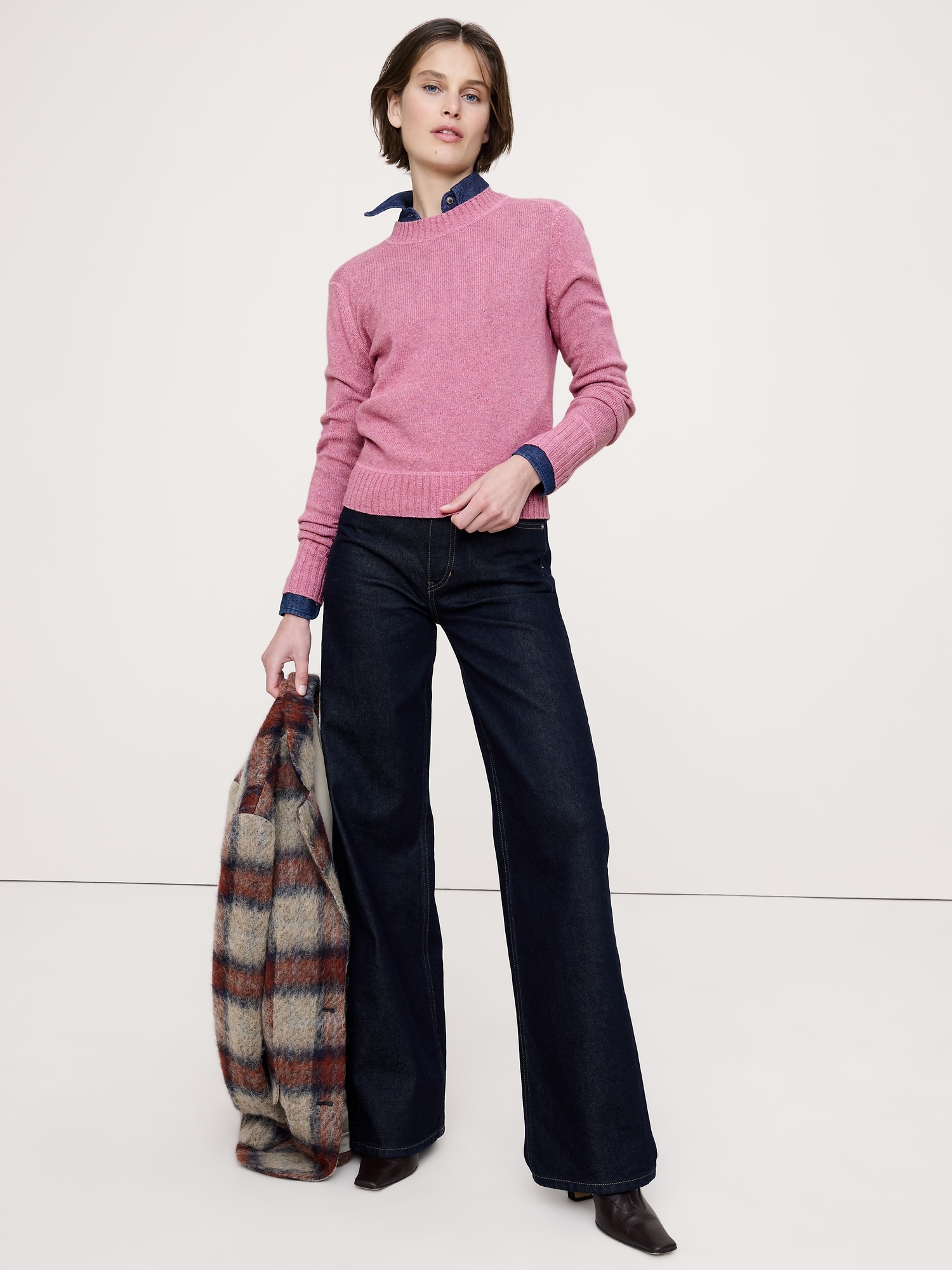 Image number 1 showing, The Fireside Sweater in Merino-Cotton