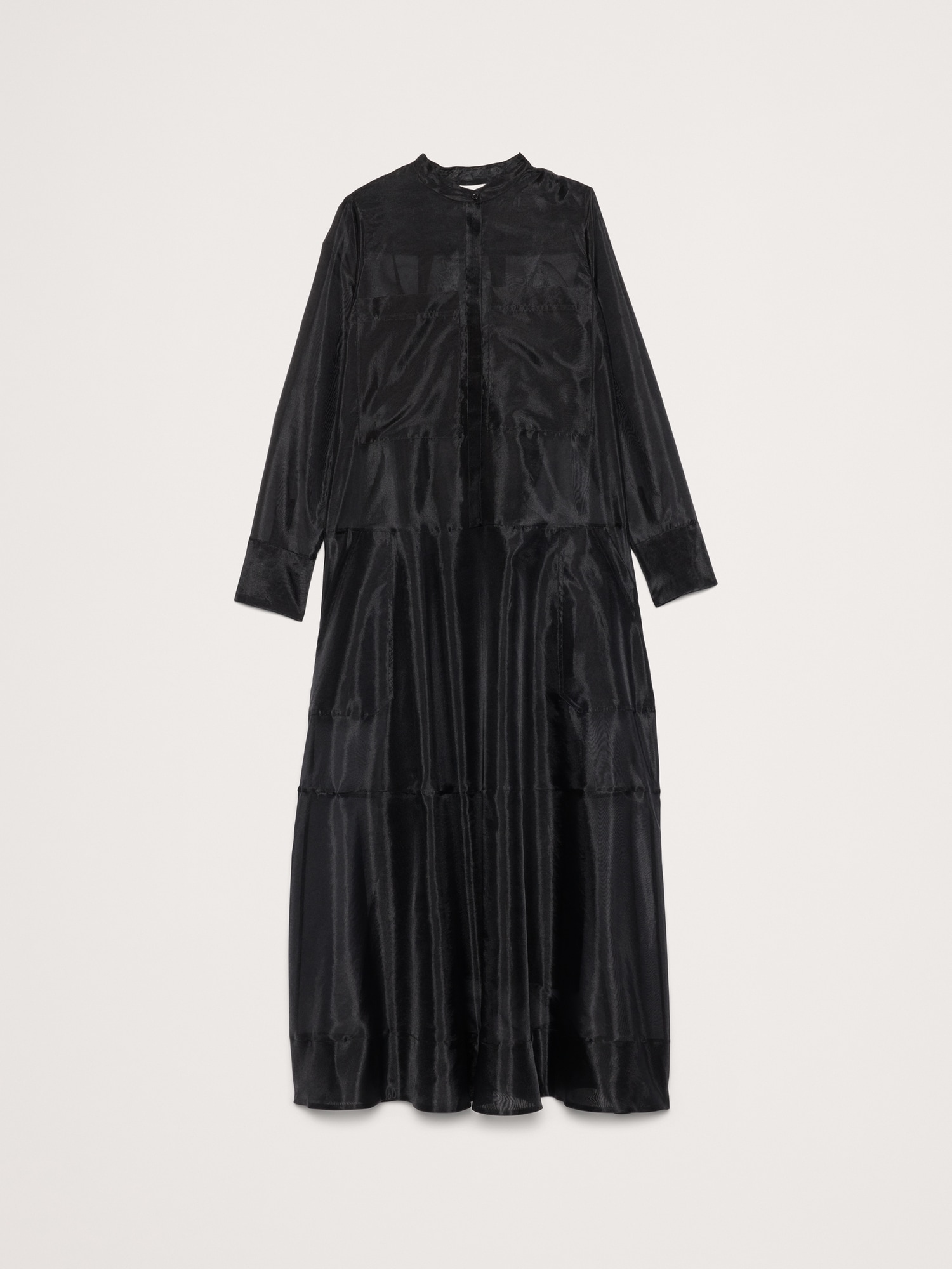 L'image numéro 8 présente Robe-chemisier longue en organza