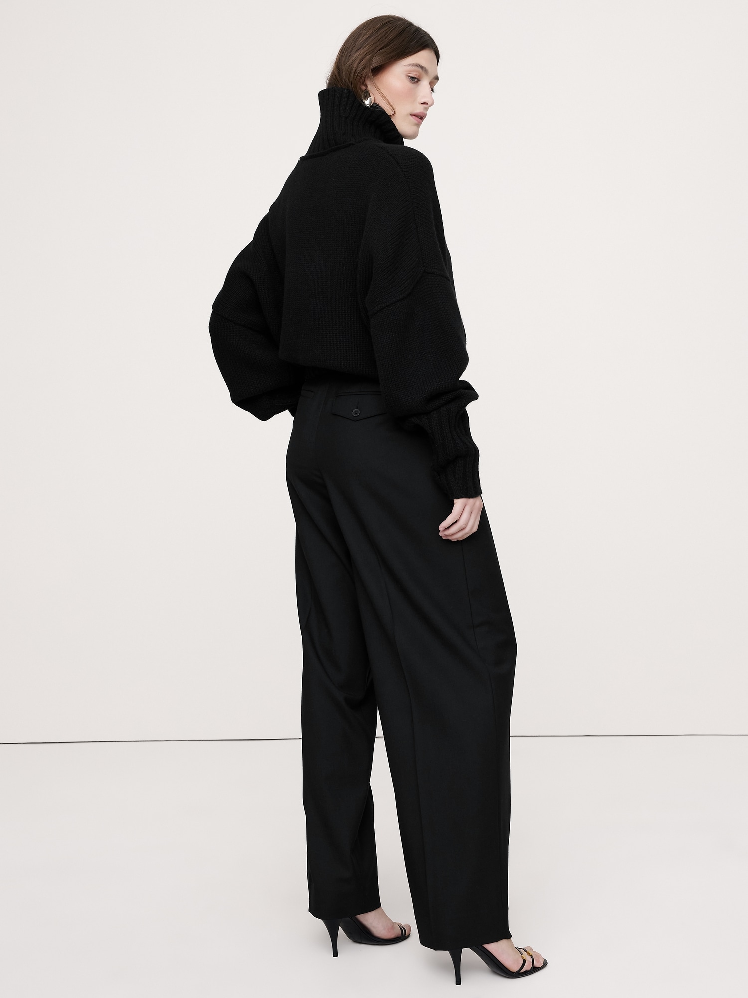 Image number 2 showing, High-Rise Straight Crossover Flannel Pant