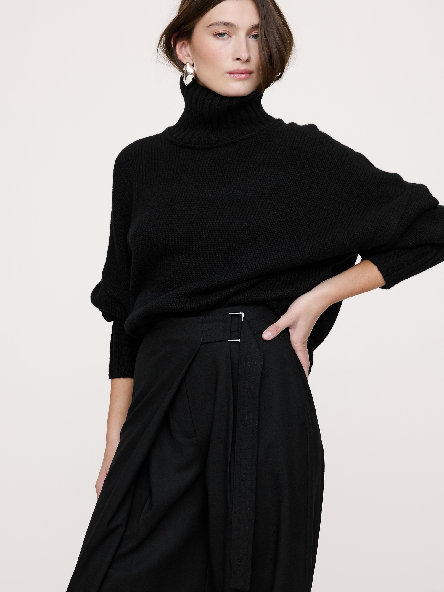 Image number 3 showing, High-Rise Straight Crossover Flannel Pant