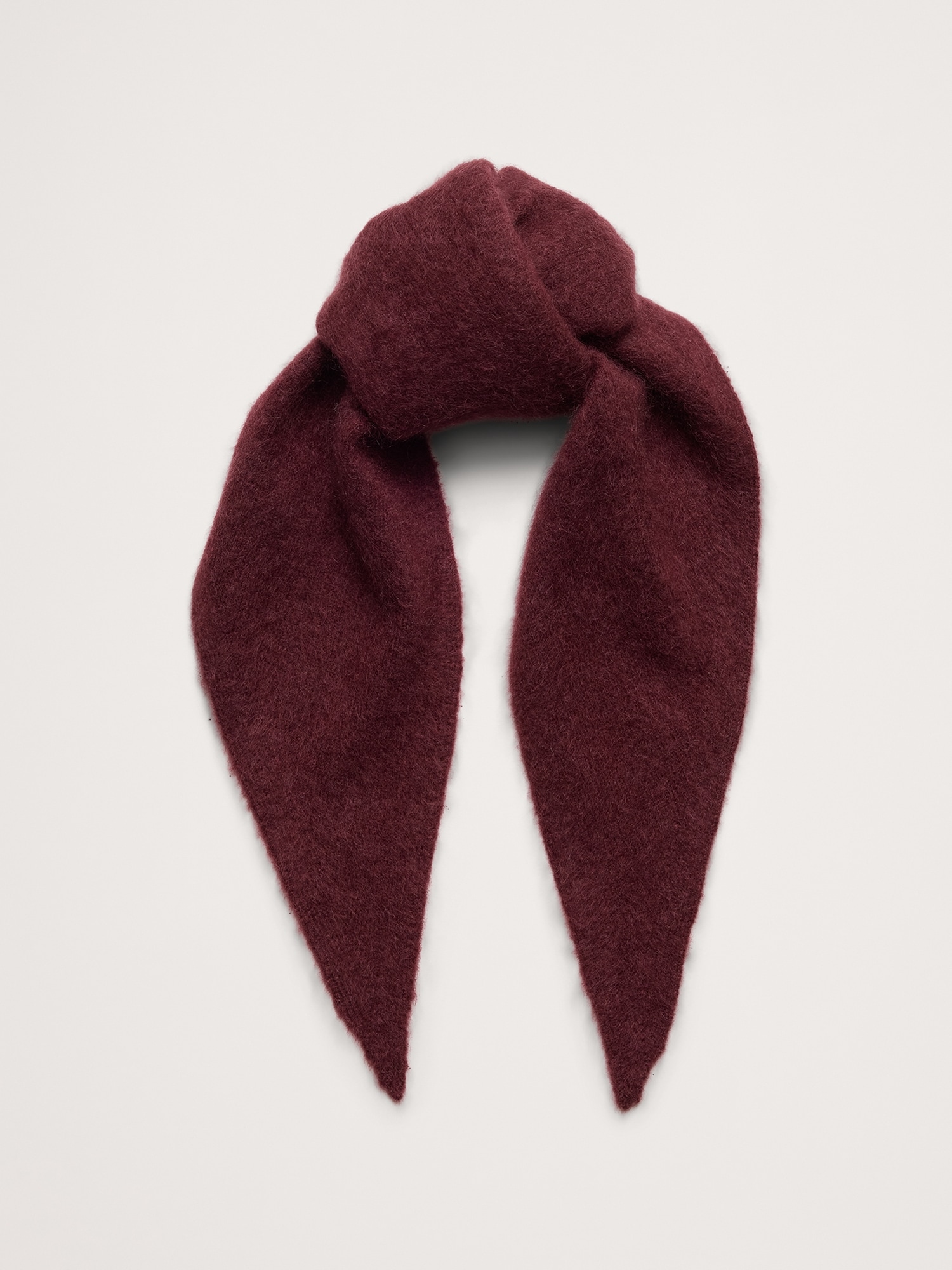 Brushed Wool-Cashmere Triangle Scarf