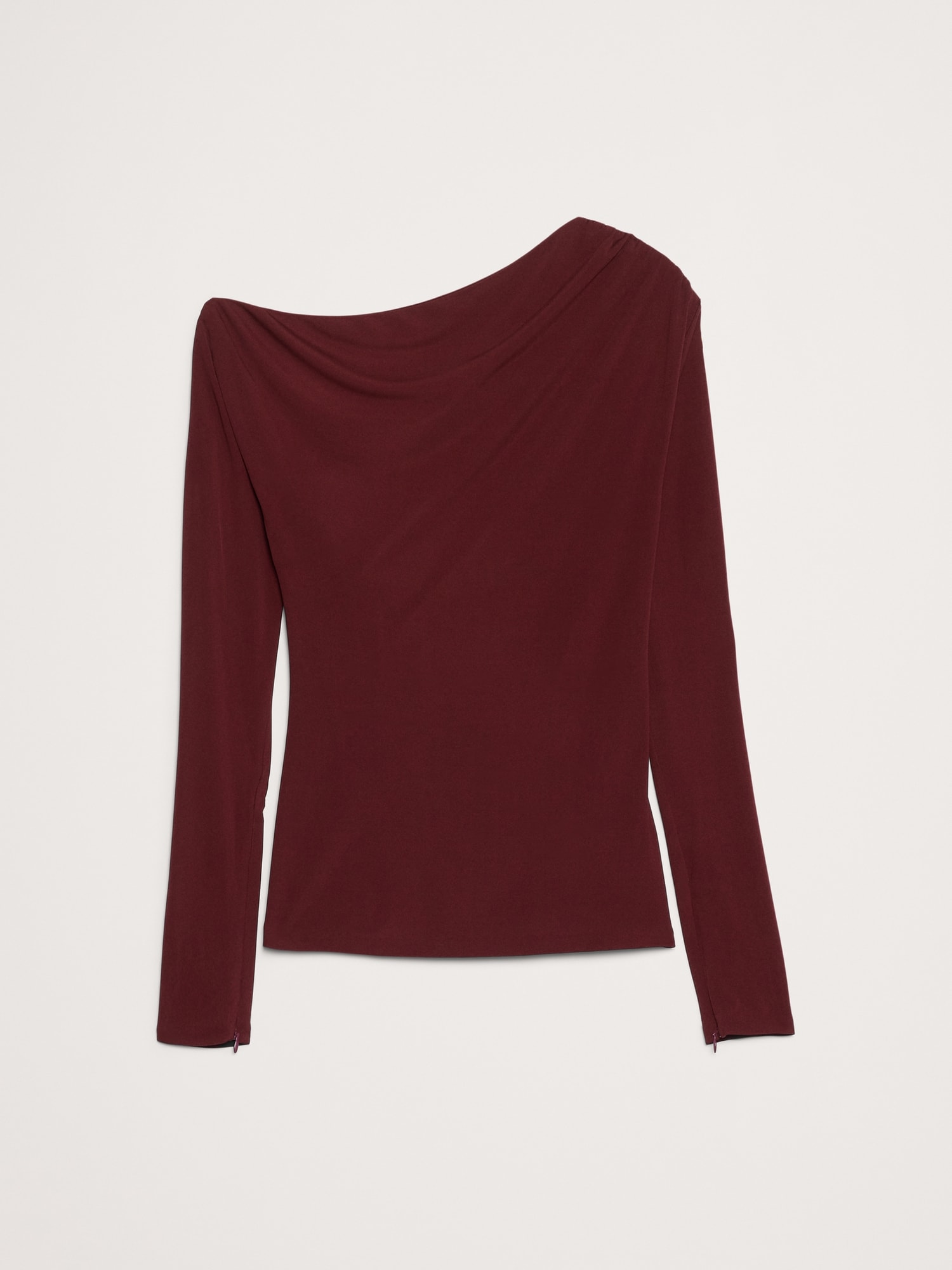 L'image numéro 4 présente Haut à manches longues et à torsade en jersey mat