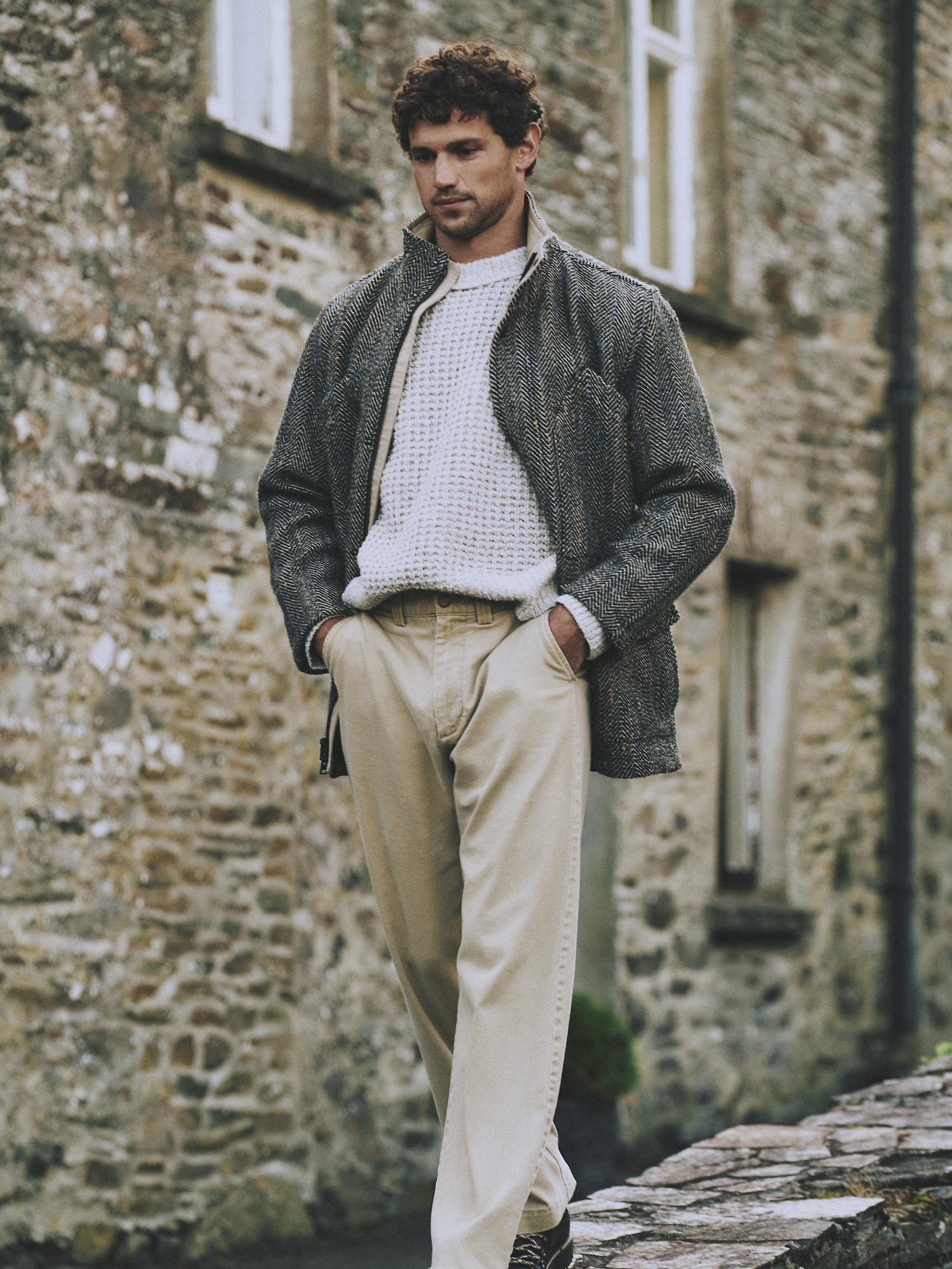 L'image numéro 8 présente Parka en tweed à chevrons