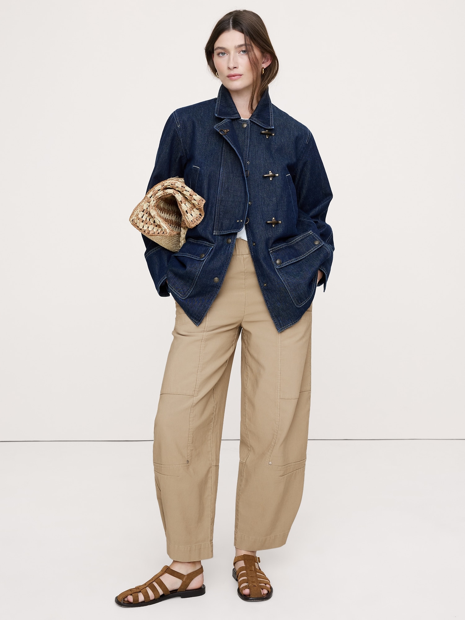 Image number 6 showing, Wide-Leg Corduroy Pull-On Pant