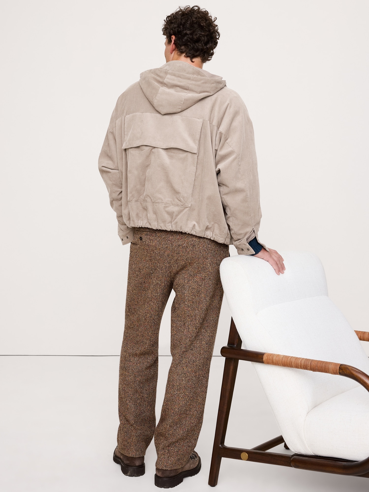 Loose-Fit Corduroy Utility Jacket