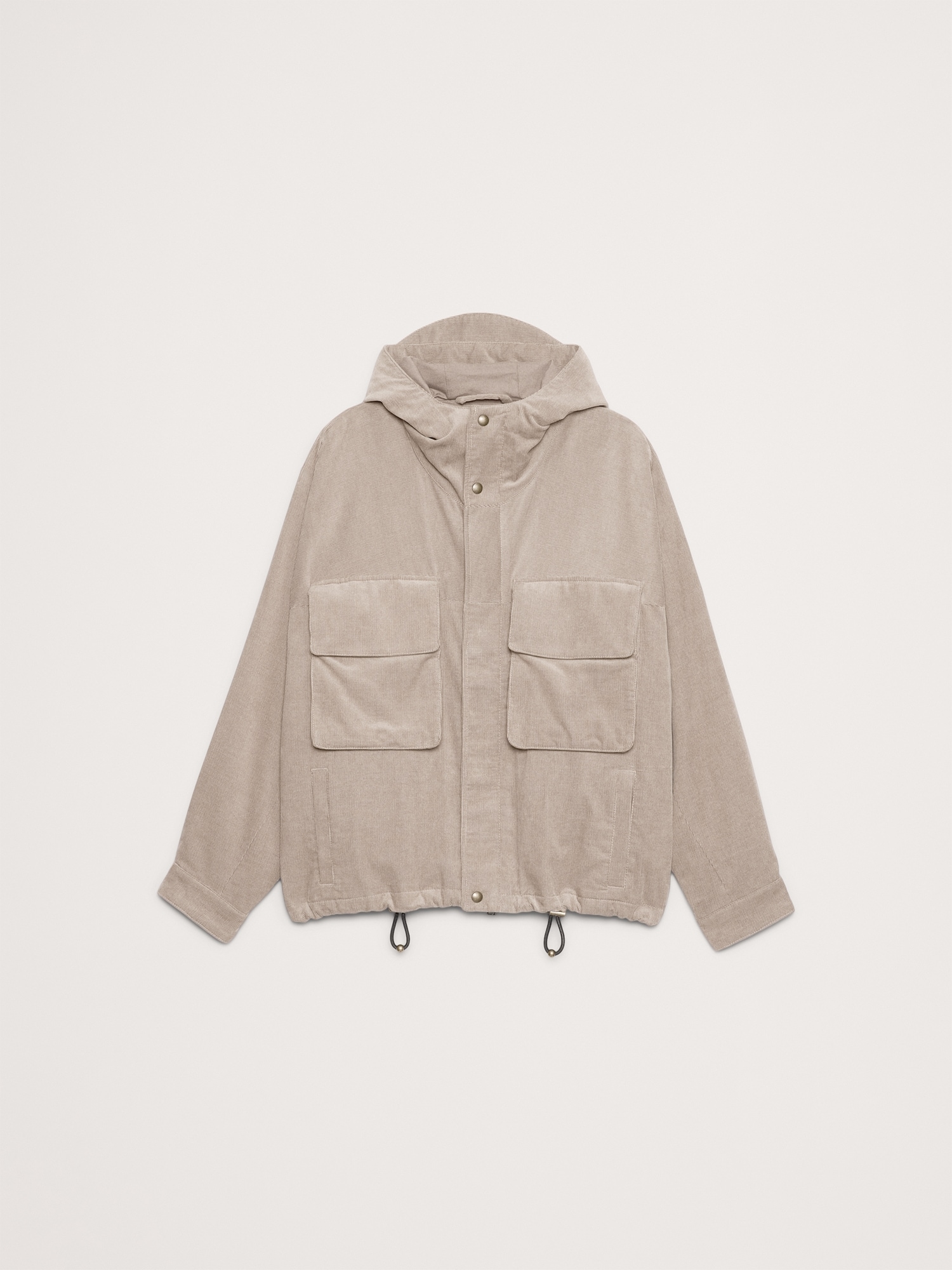 Loose-Fit Corduroy Utility Jacket