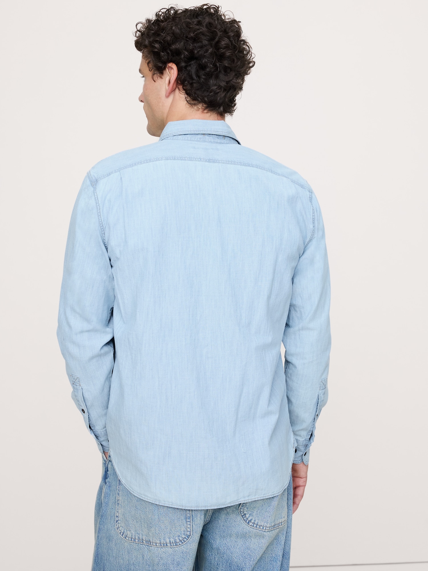 Image number 5 showing, Standard-Fit Chambray Shirt