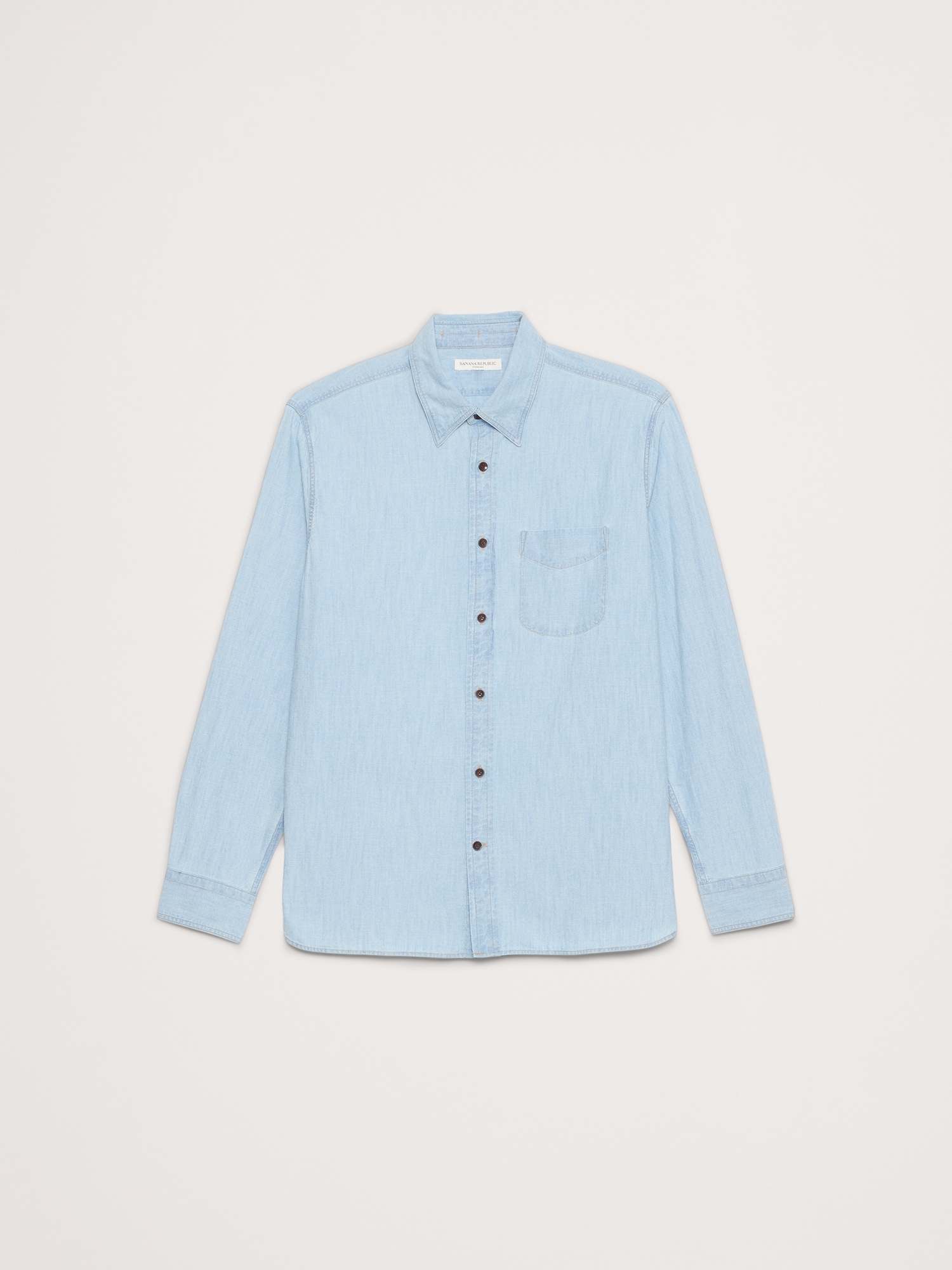 Image number 7 showing, Standard-Fit Chambray Shirt