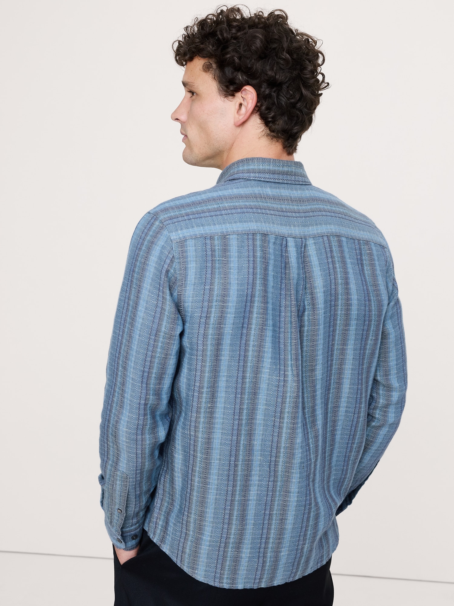 Image number 2 showing, Standard-Fit Linen-Cotton Shirt