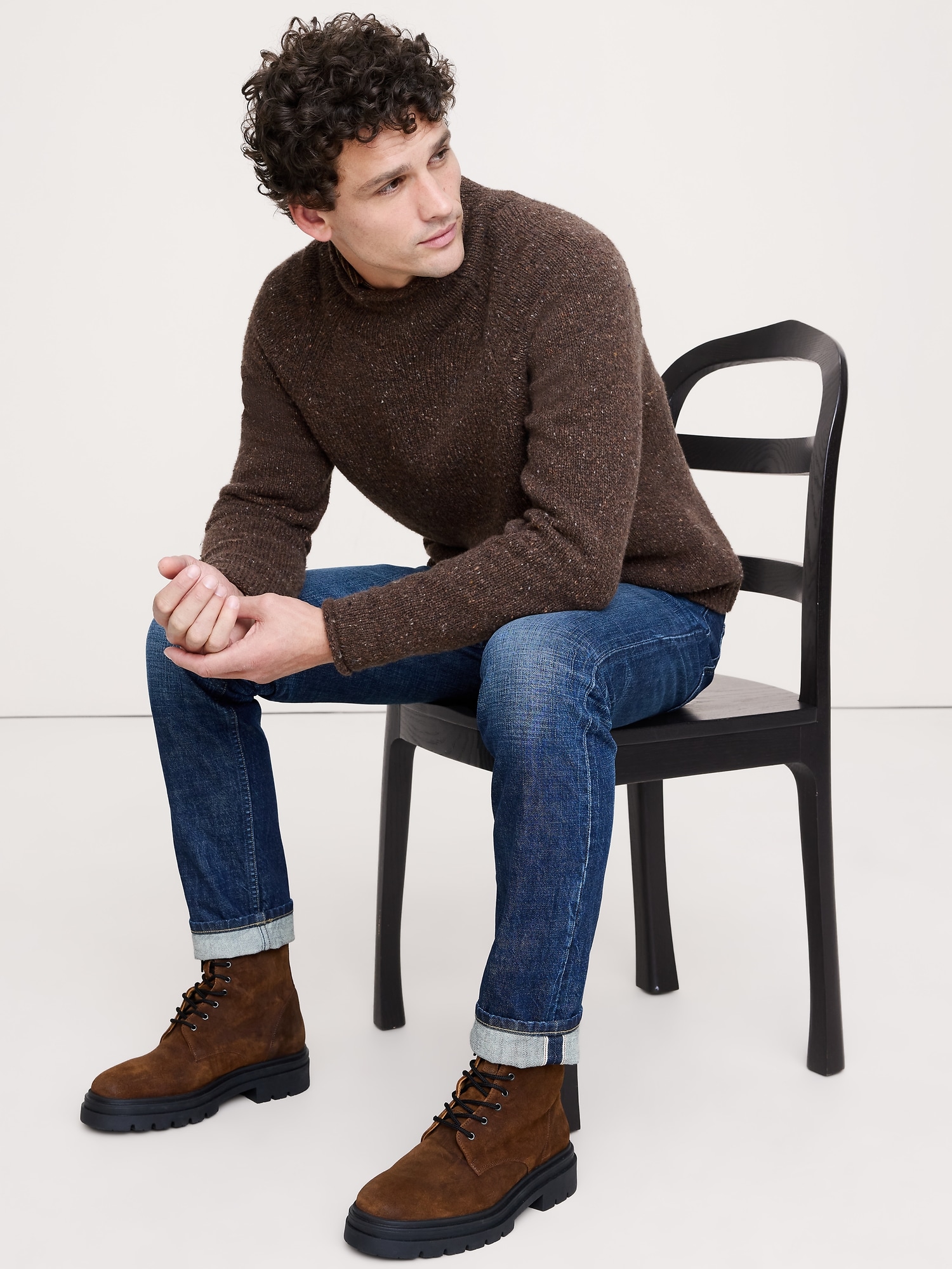 Image number 7 showing, Italian Leather Combat Boot
