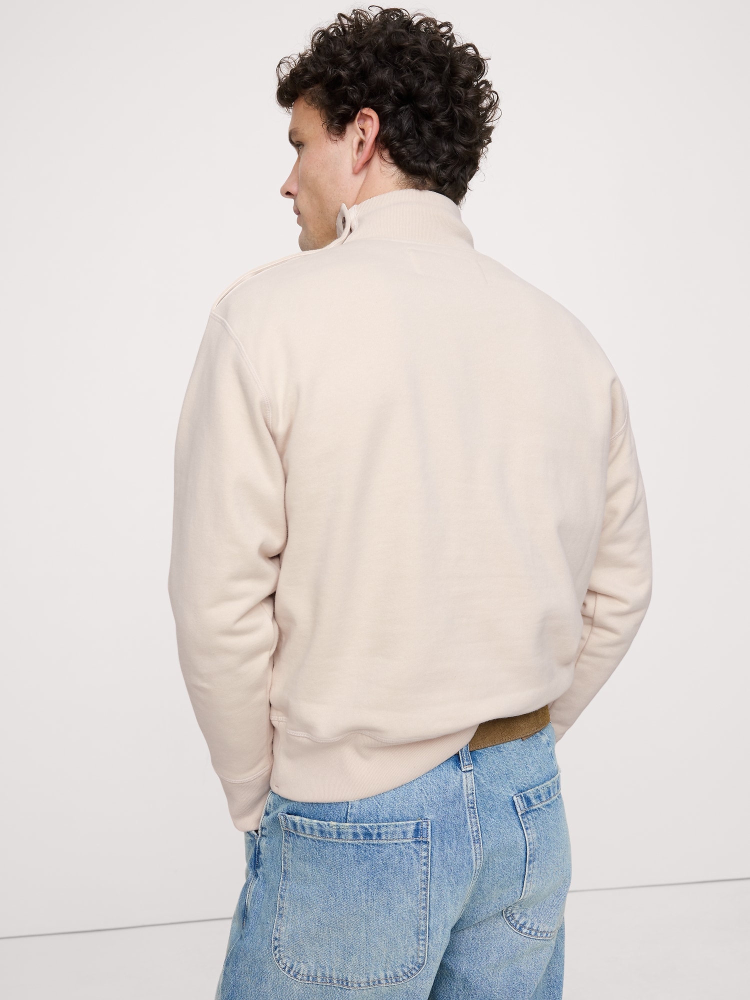 Image number 2 showing, French Terry Button-Shoulder Sweatshirt