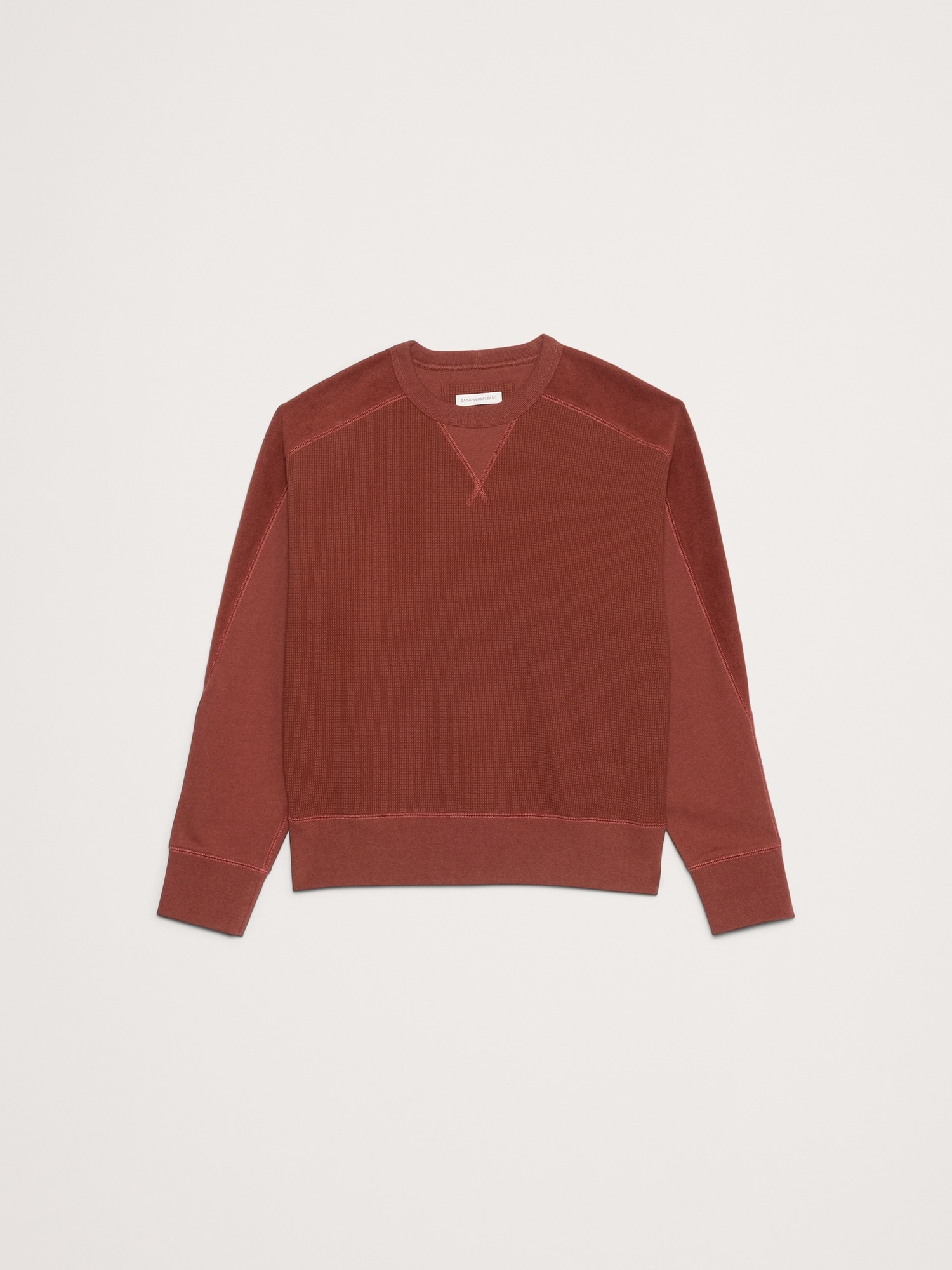 Patchwork Crew-Neck Sweatshirt