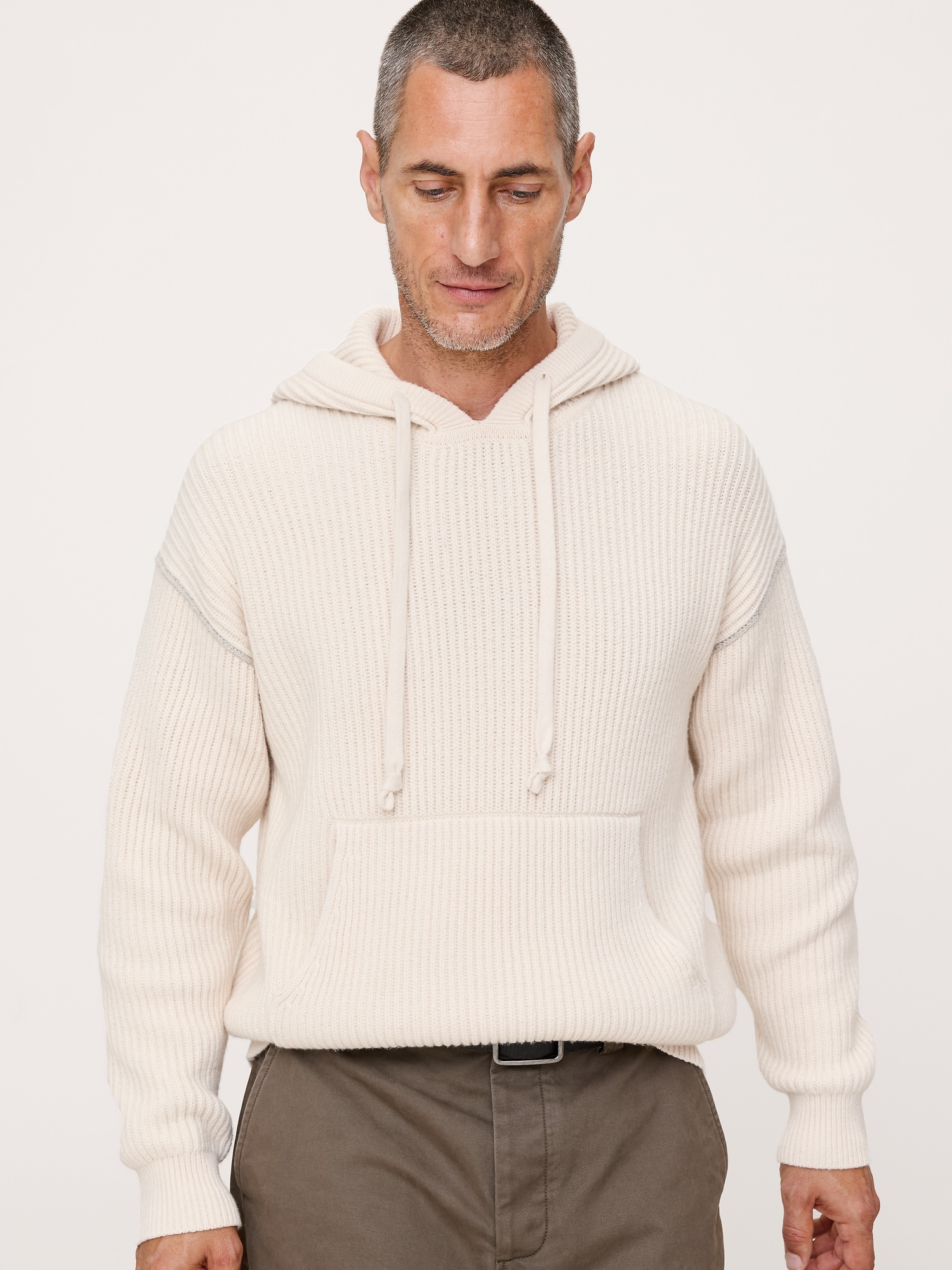Image number 5 showing, Merino-Cotton Sweater Hoodie