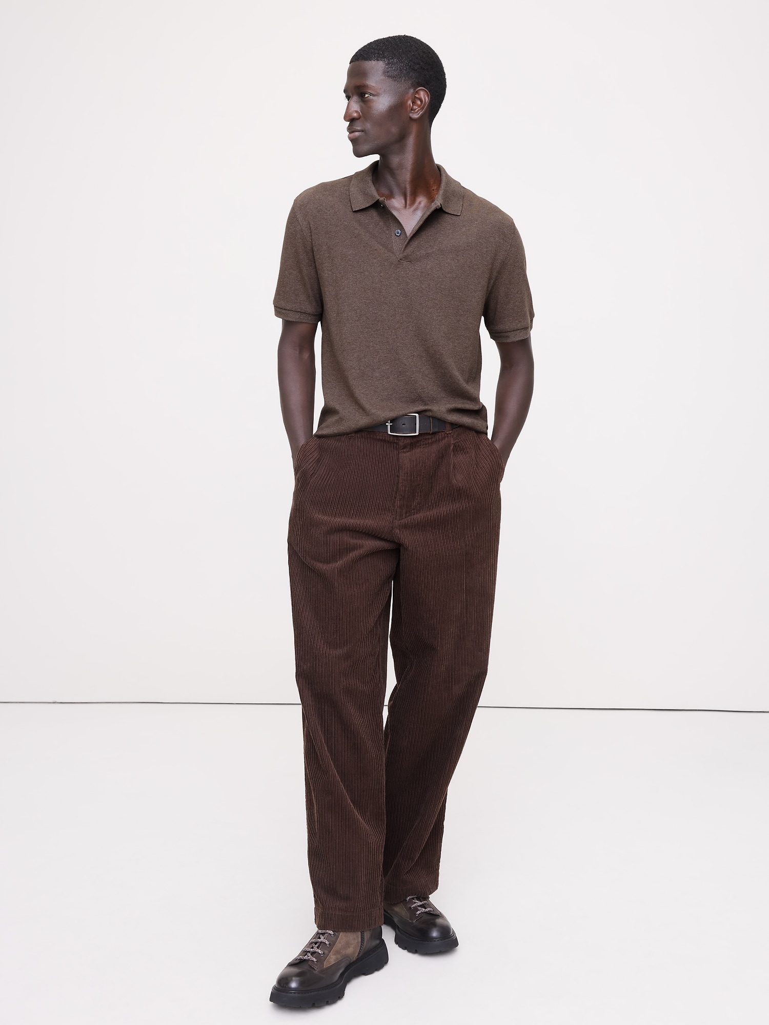 Polo luxueux - Brun Chocolat
