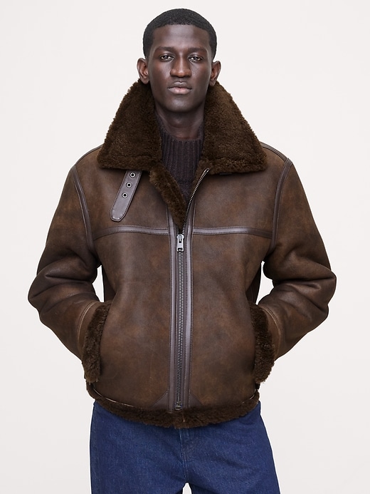 ジャケット・アウター BANANA REPUBLIC Leather Vest cn60978610.jpg