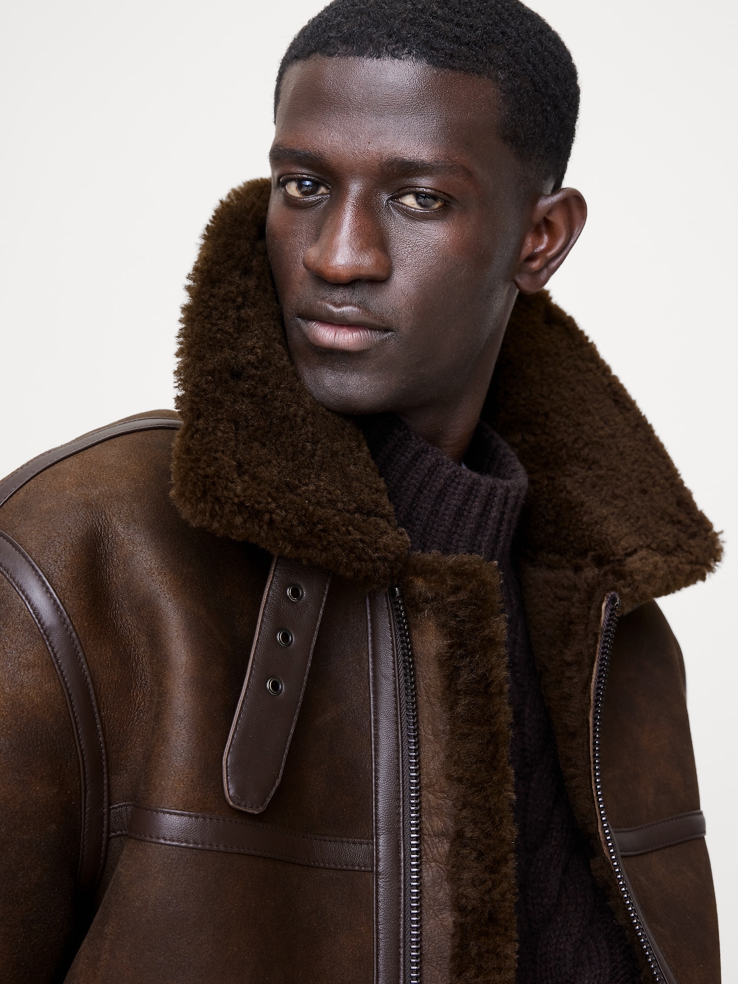 Image number 4 showing, Shearling Aviator Jacket