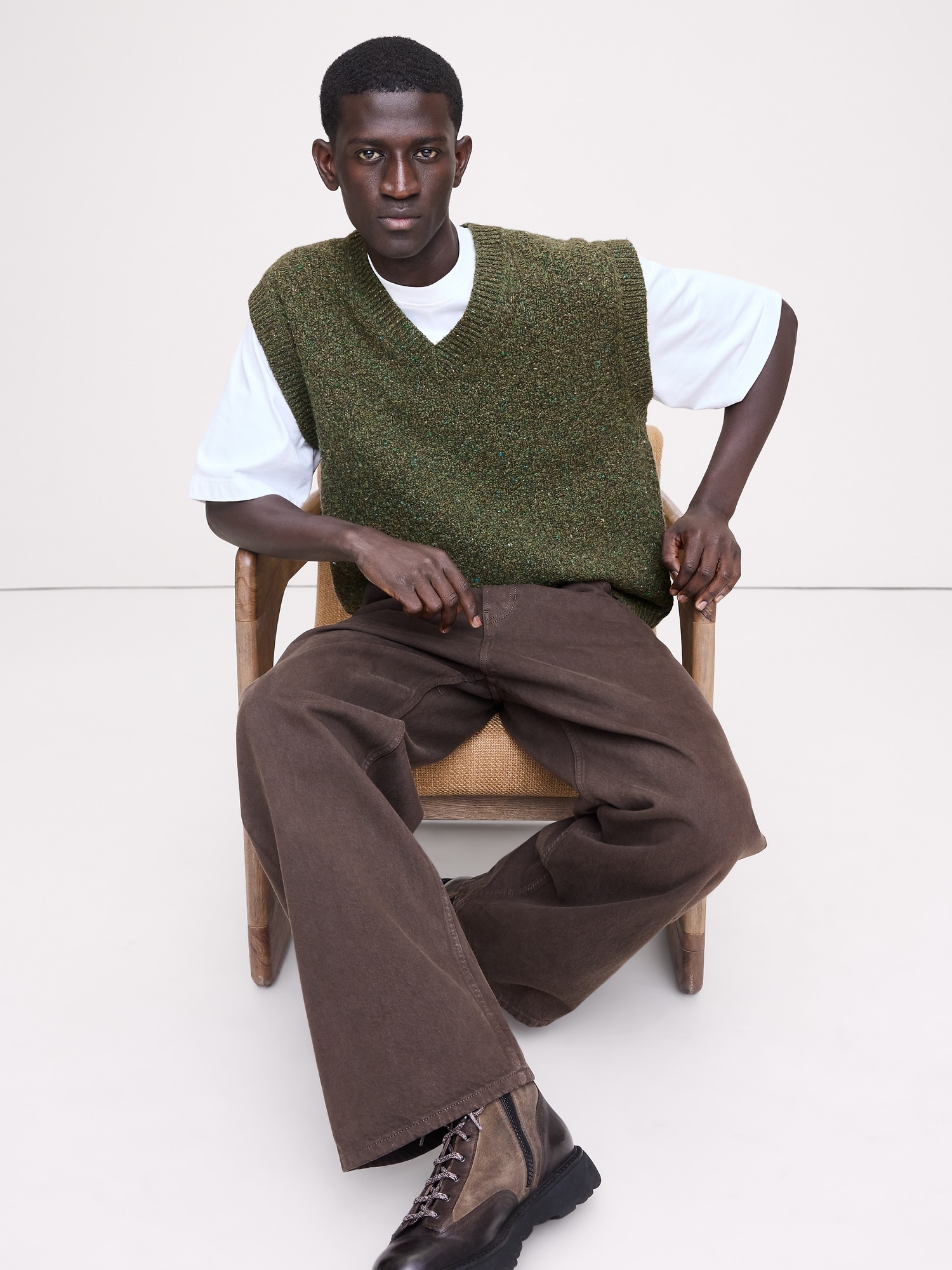 Image number 4 showing, Donegal Wool-Blend Sweater Vest
